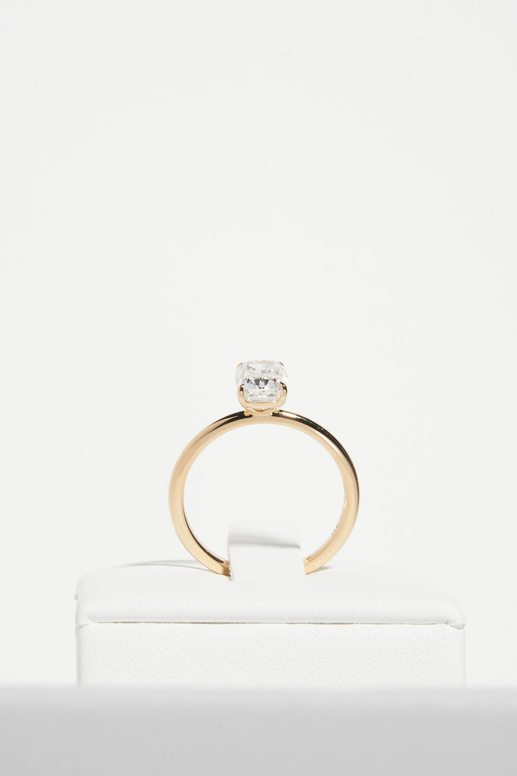 1.50 CT Elongated Cushion Shaped Moissanite Solitaire Engagement Ring