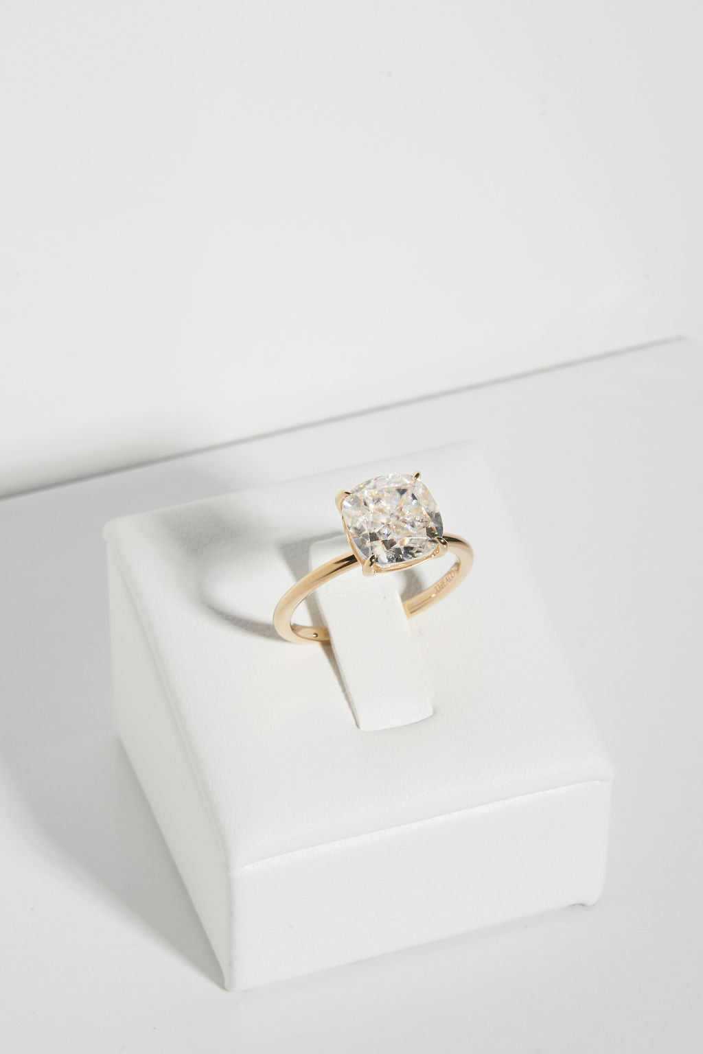 3.50 CT Cushion Shaped Moissanite Solitaire Engagement Ring