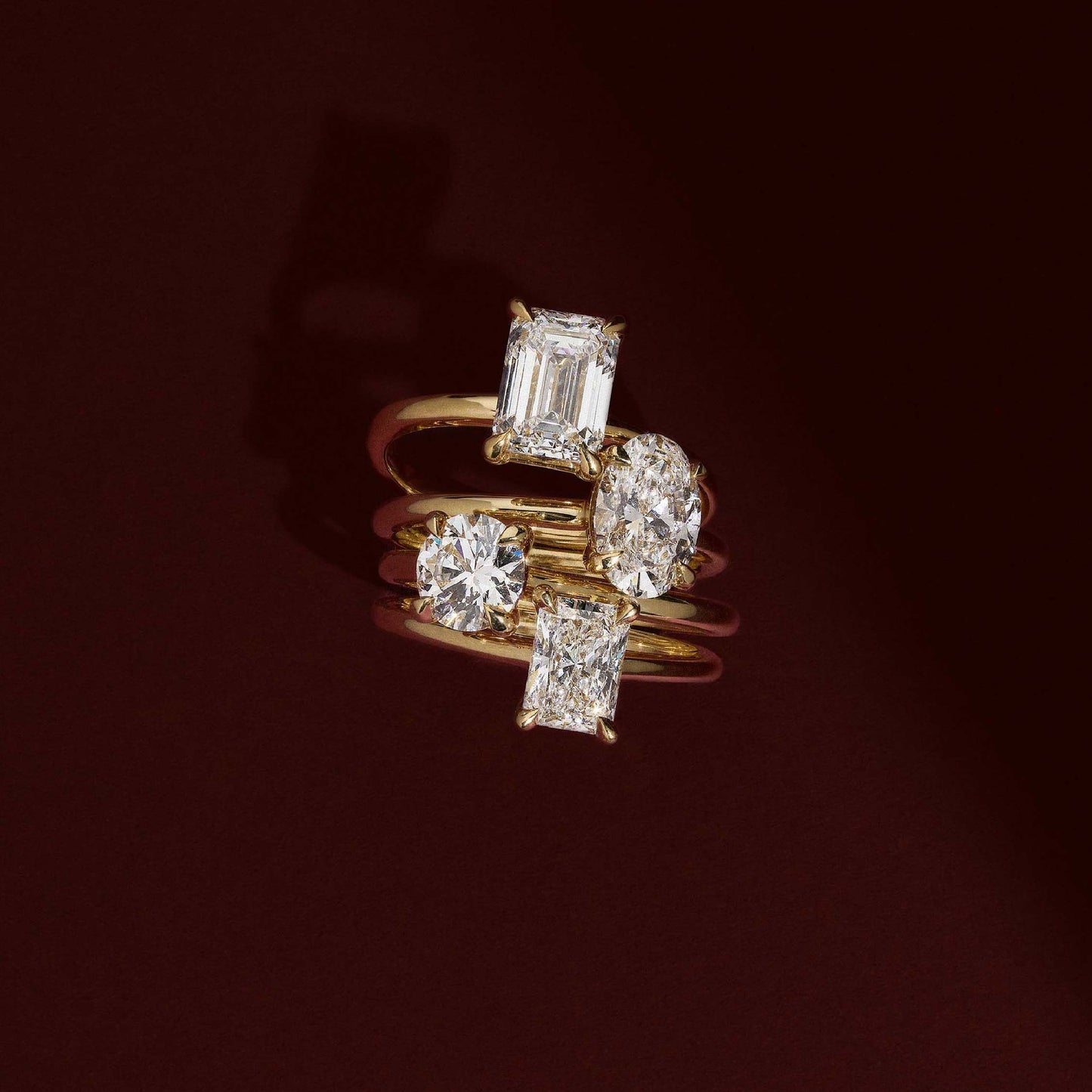 2.0 - 3.0 CT Radiant Lab Grown Diamond Solitaire Engagement Ring