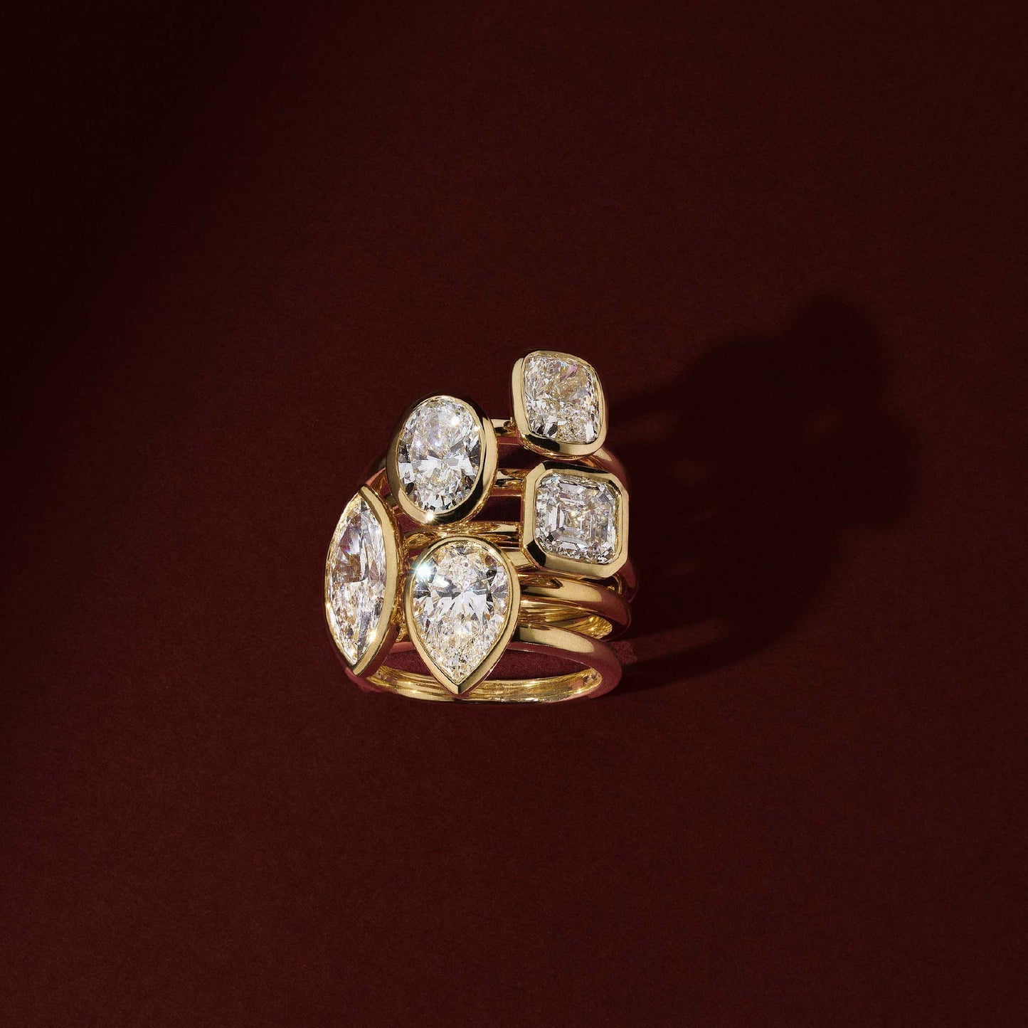 2.0 - 3.0 CT Oval Lab Grown Diamond Bezel Engagement Ring
