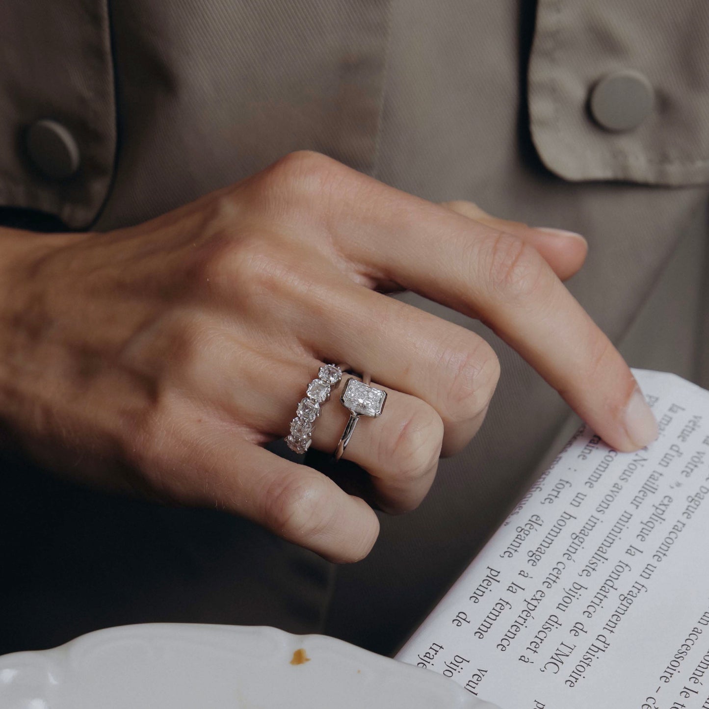 2.0 - 4.0 CT Radiant Lab Grown Diamond Solitaire Engagement Ring