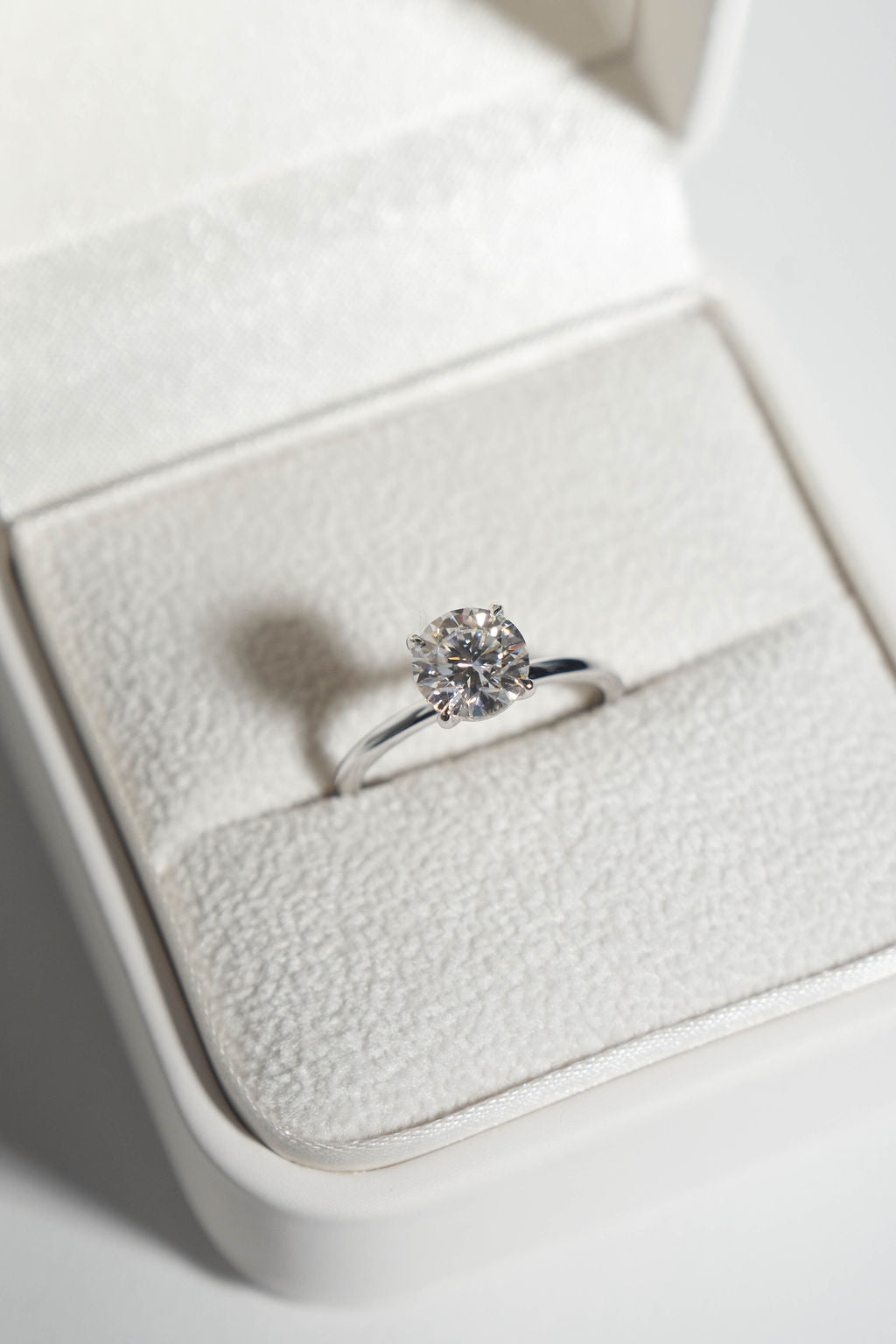 1.50 CT Round Shaped Moissanite Solitaire Engagement Ring