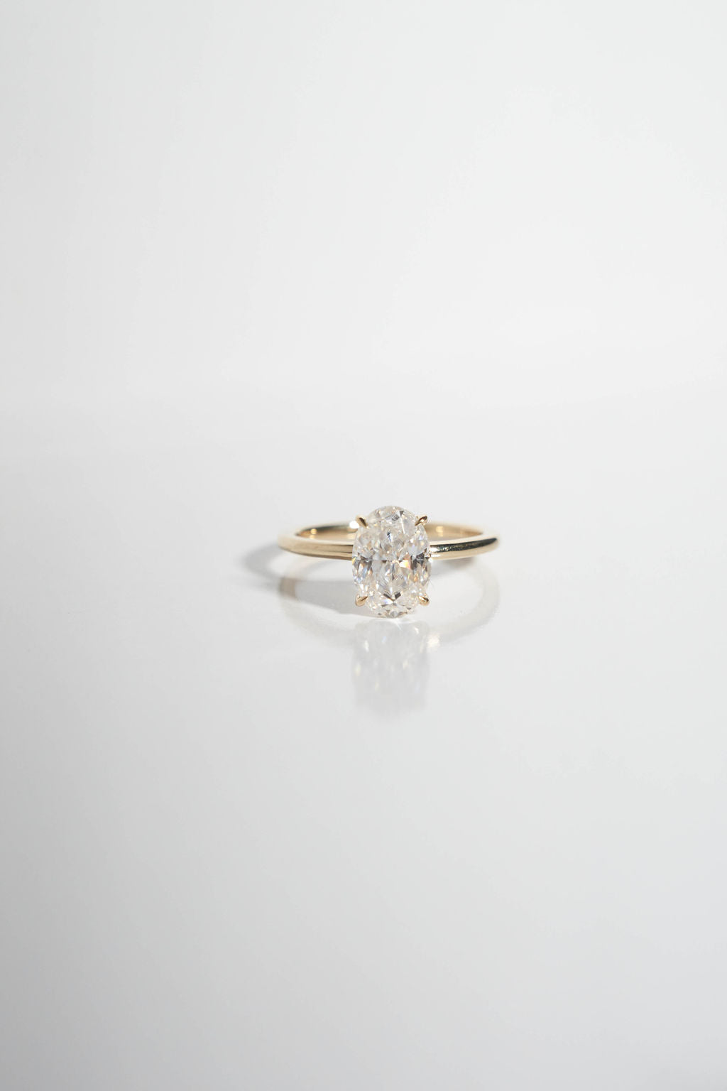 2.50 CT Oval Shaped Moissanite Hidden Halo Engagement Ring