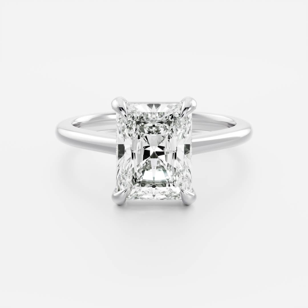 1.5 - 2.5 CT Radiant Lab Grown Diamond Solitaire Engagement Ring