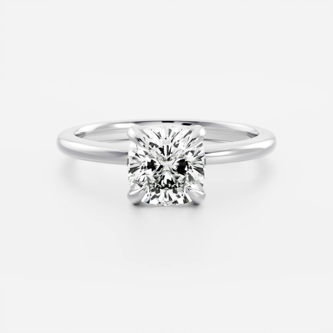 1.5 - 2.5 CT Cushion Lab Grown Diamond Solitaire Engagement Ring