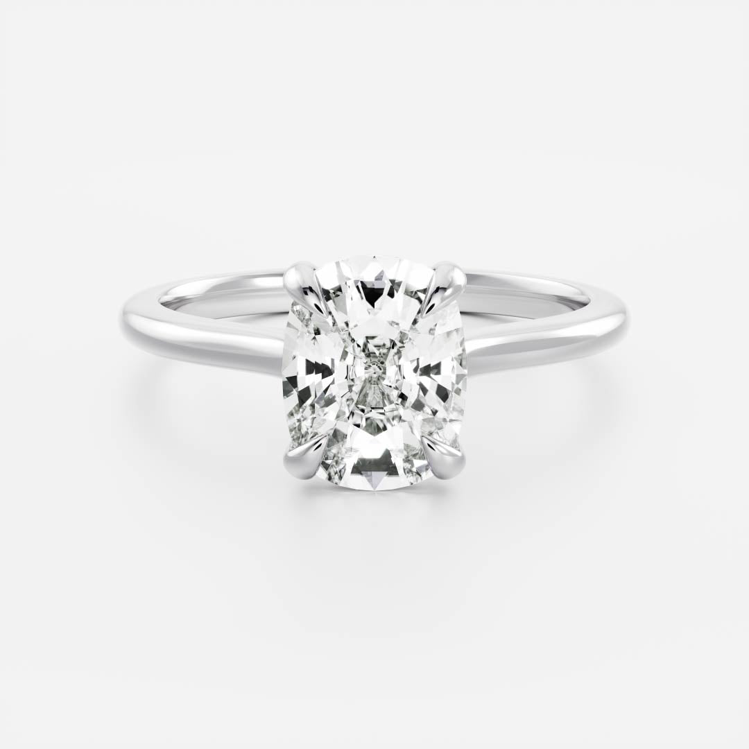2.5 - 3.5 CT Elongated Cushion Lab Grown Diamond Solitaire Engagement Ring