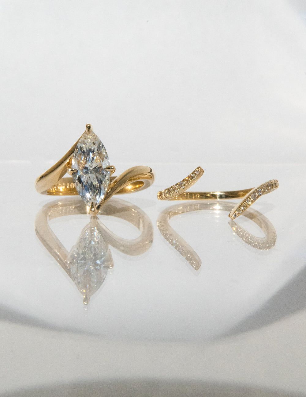 2.0 CT Marquise CZ Diamond Bridal Ring Set- Home Trial Ring fot Celestial