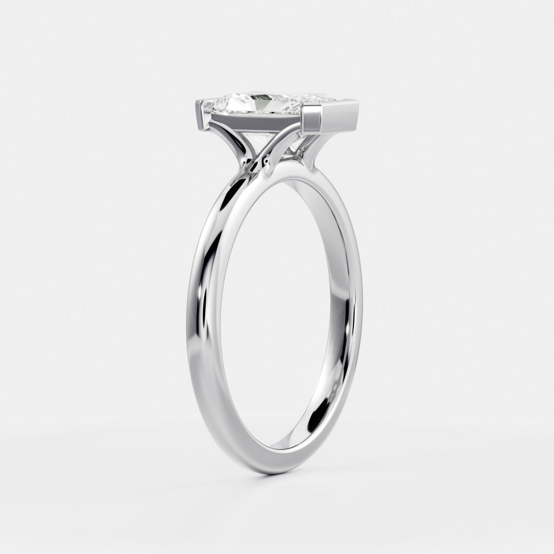 2.0 - 4.0 CT Radiant Lab Grown Diamond Solitaire Engagement Ring