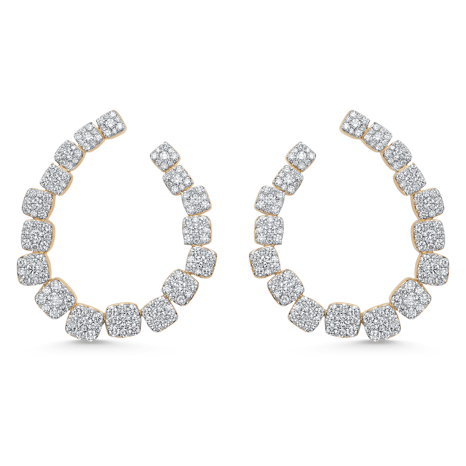 3.81 TCW Round Moissanite Diamond Hoop Earrings - Camila Brown