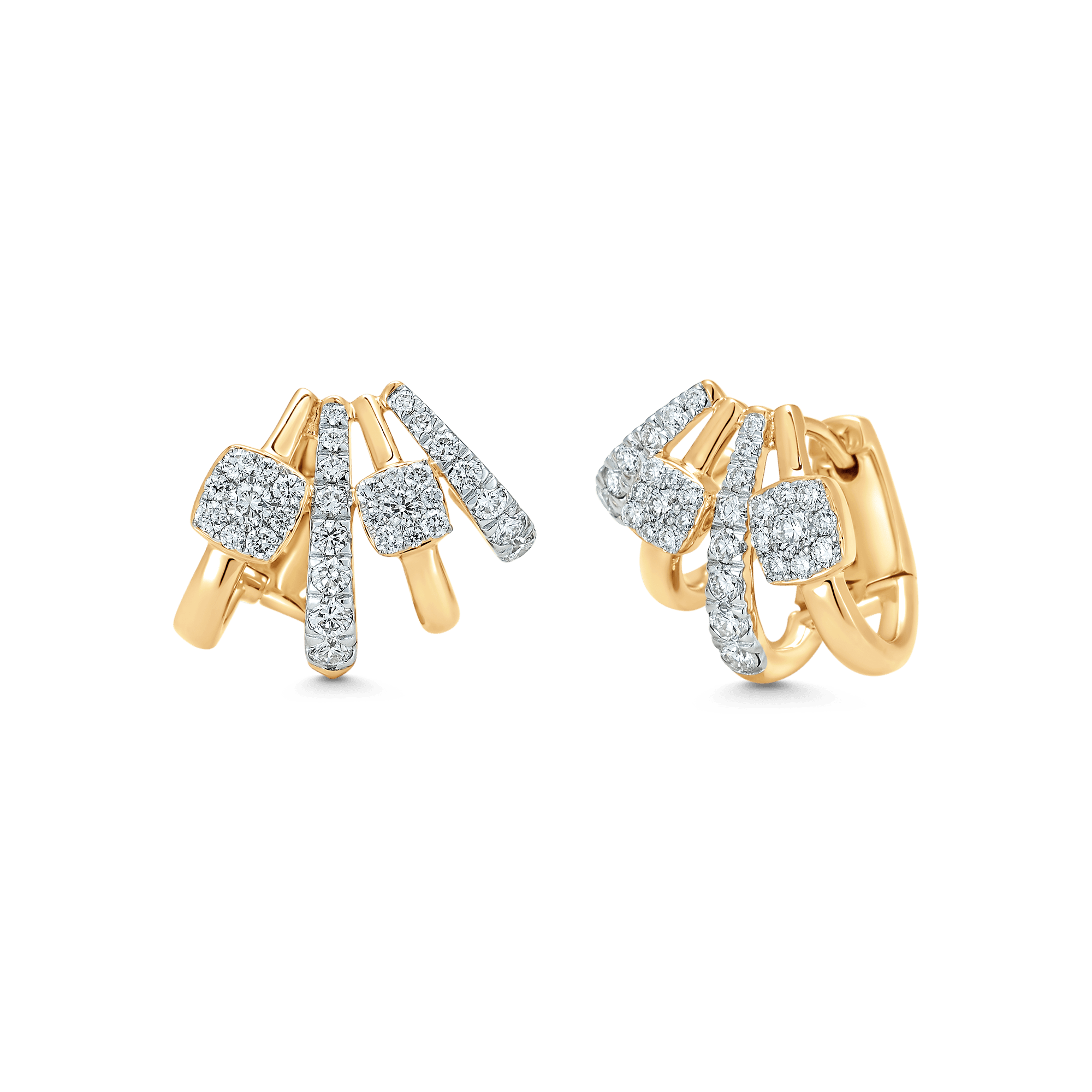 0.98 TCW Round Moissanite Diamond Ear Cuff Earrings - Camila Brown