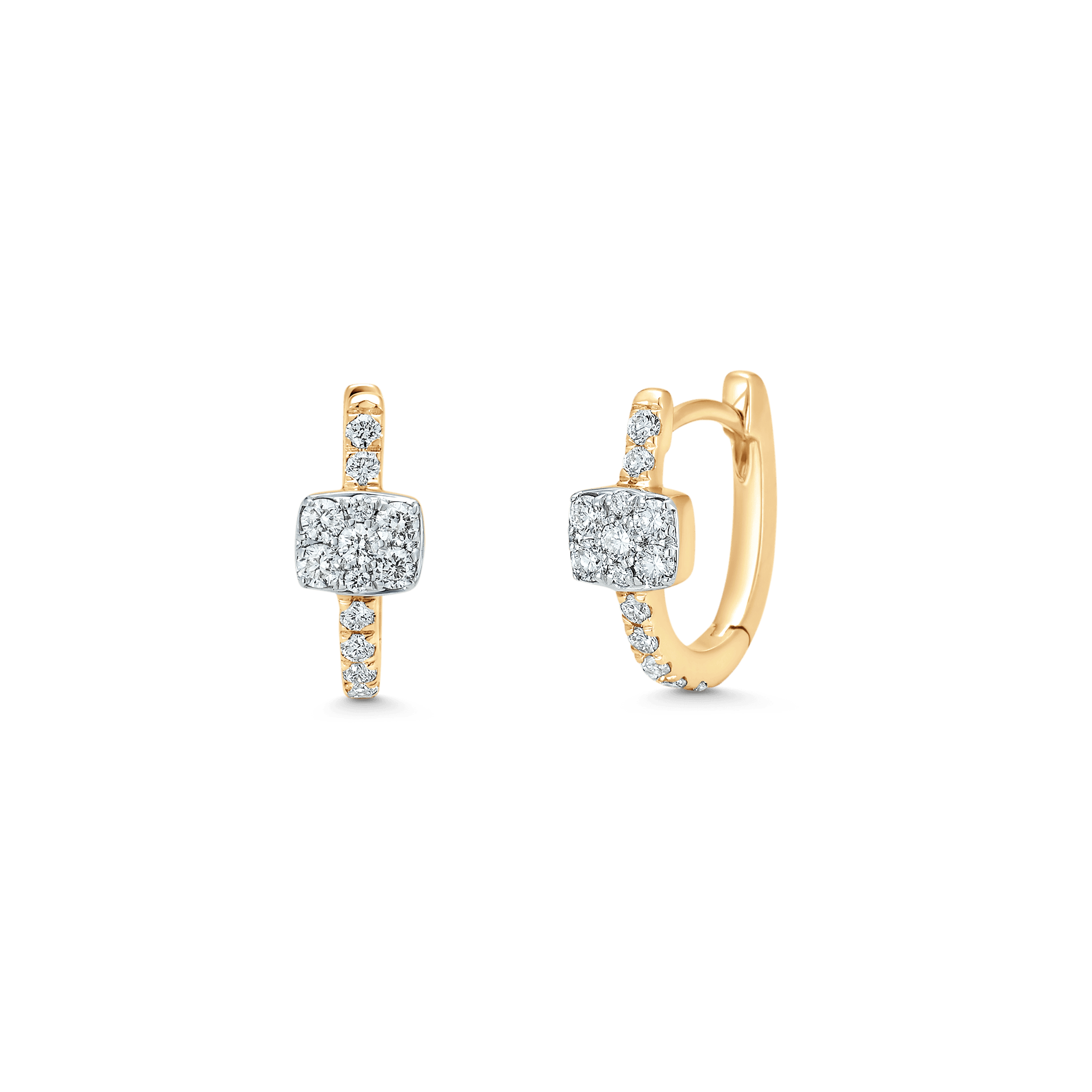 0.35 TCW Round Moissanite Diamond Huggie Earrings - Camila Brown