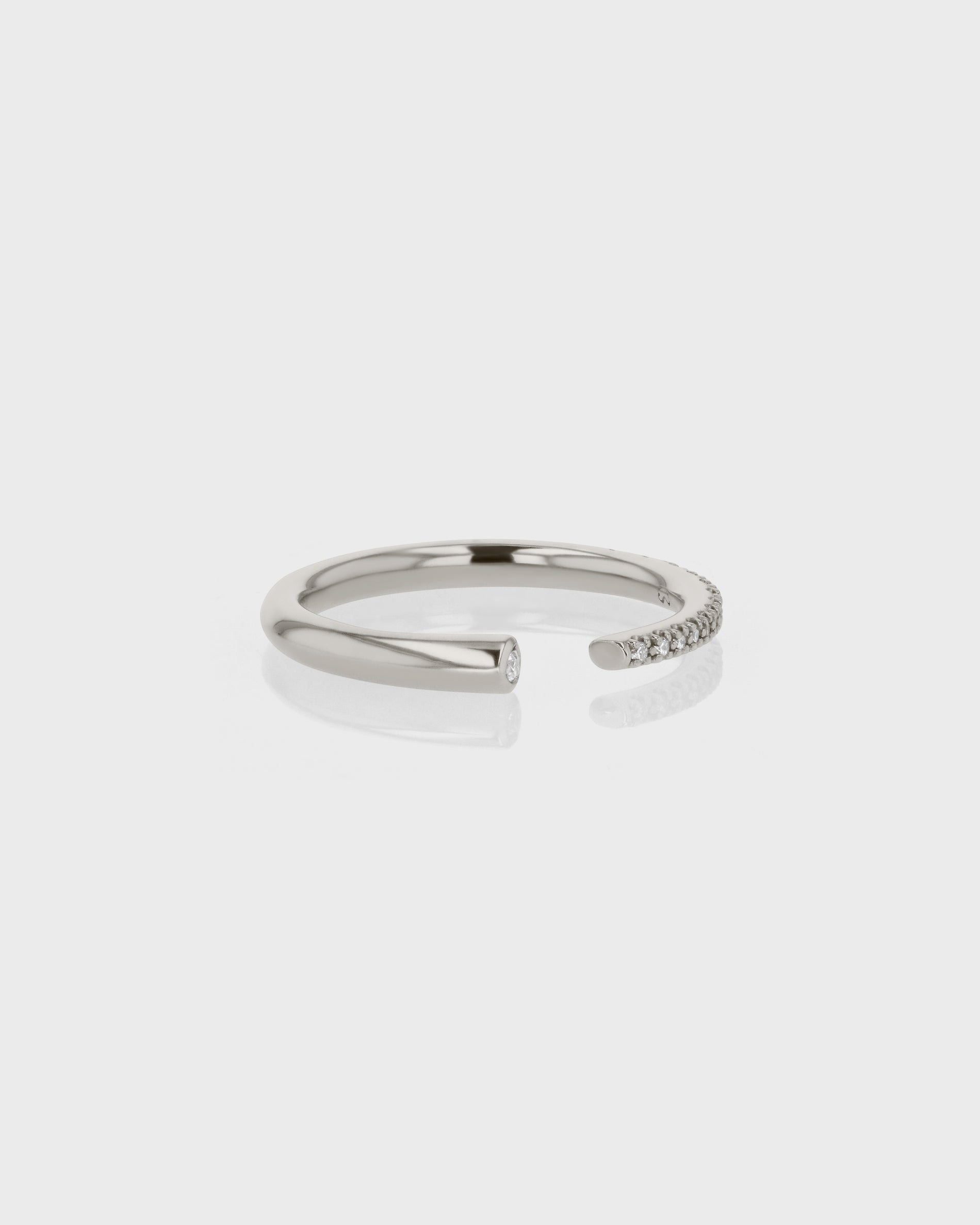 0.15 TCW Round EF-VVS Diamond Open Wedding Band