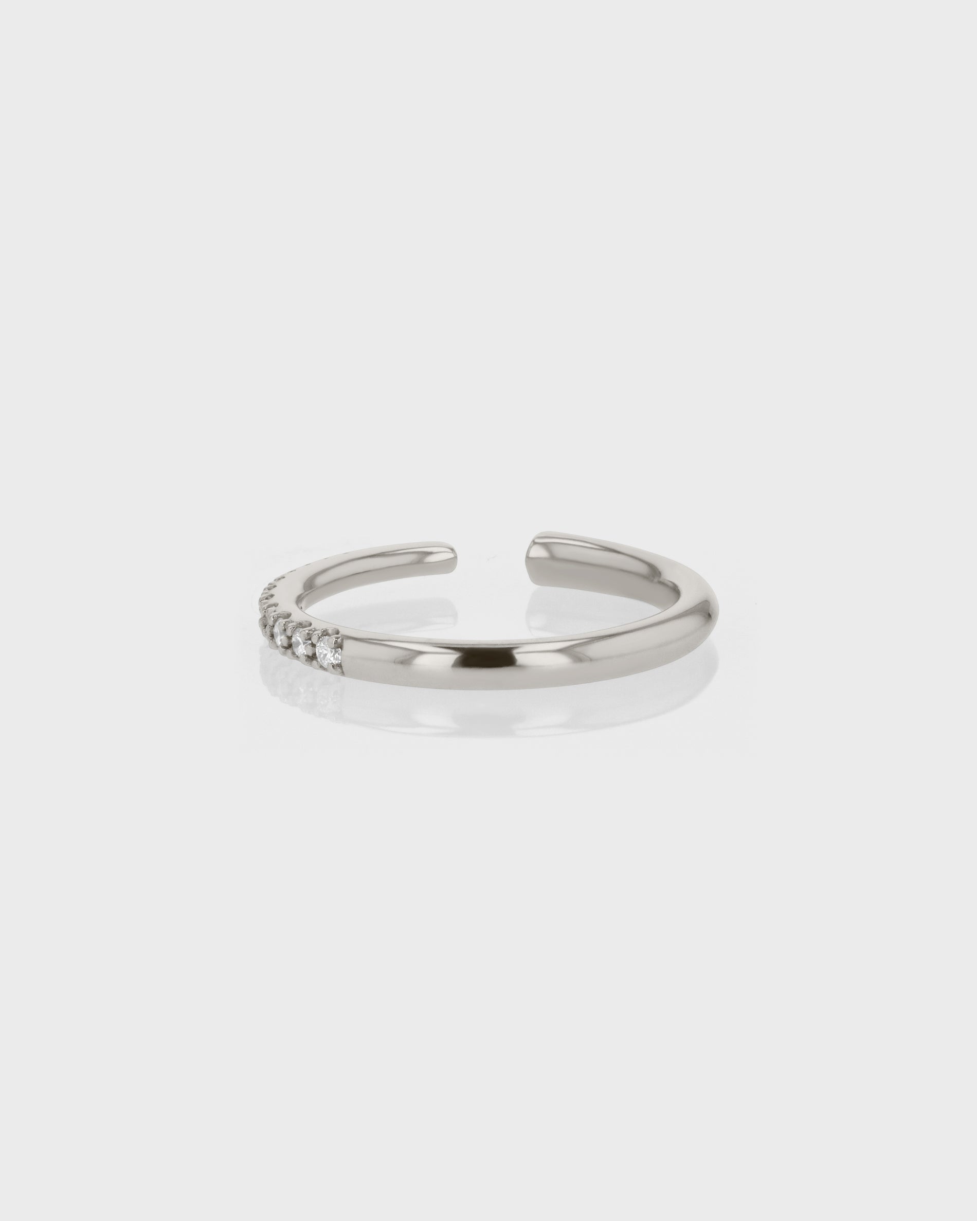 0.15 TCW Round EF-VVS Diamond Open Wedding Band