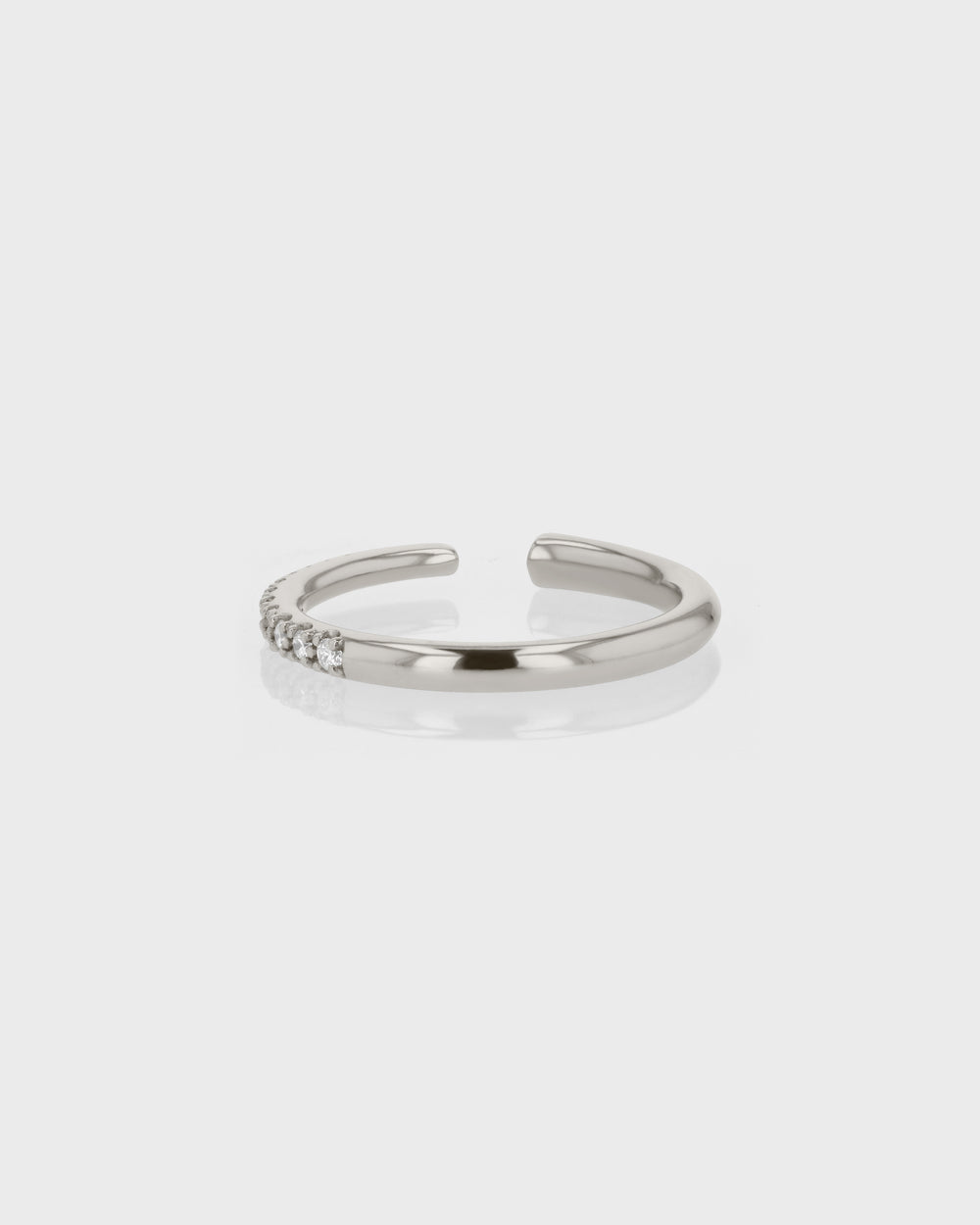 0.140 TCW Round EF-VVS Diamond Open Wedding Band