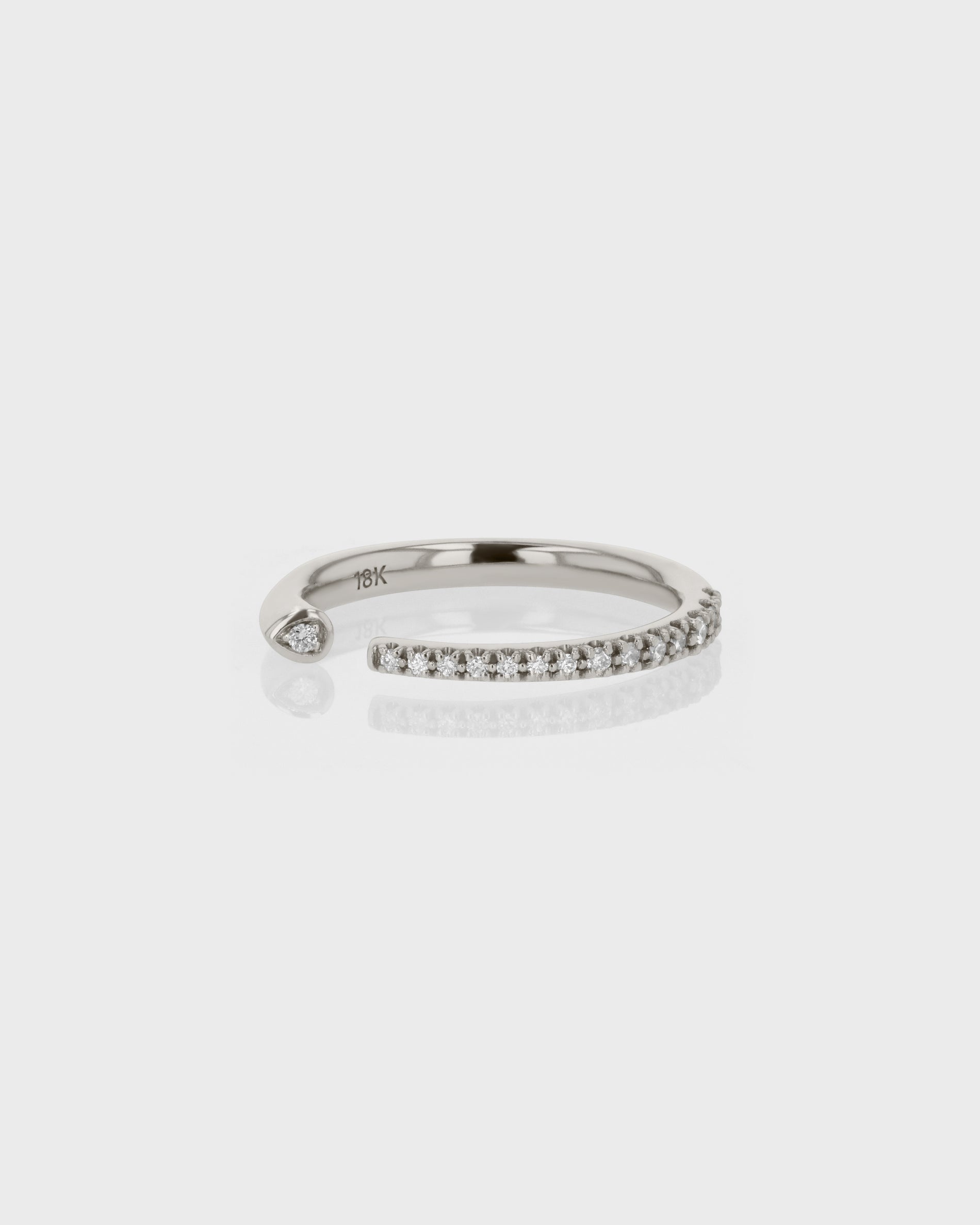 0.15 TCW Round EF-VVS Diamond Open Wedding Band