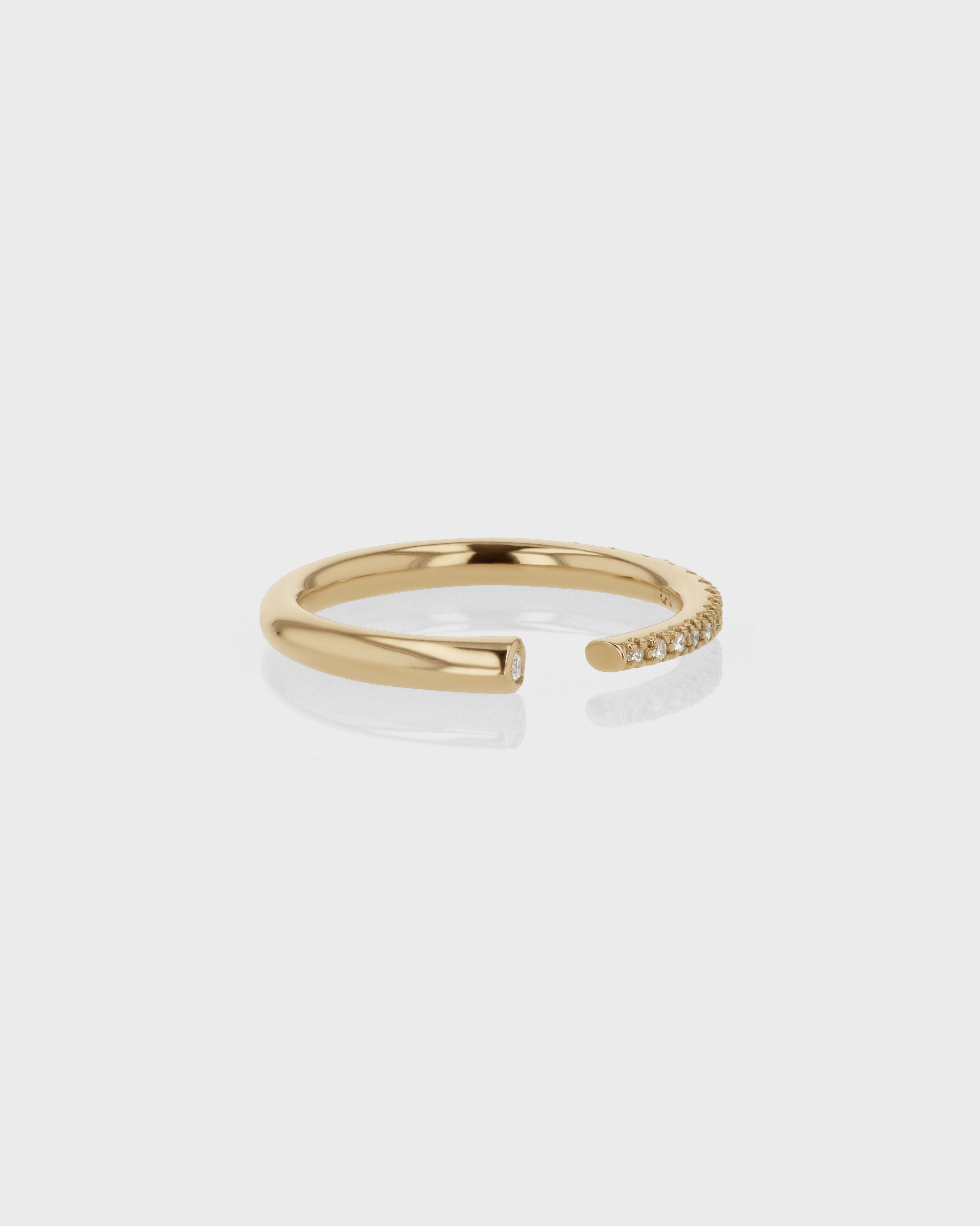 0.140 TCW Round EF-VVS Diamond Open Wedding Band