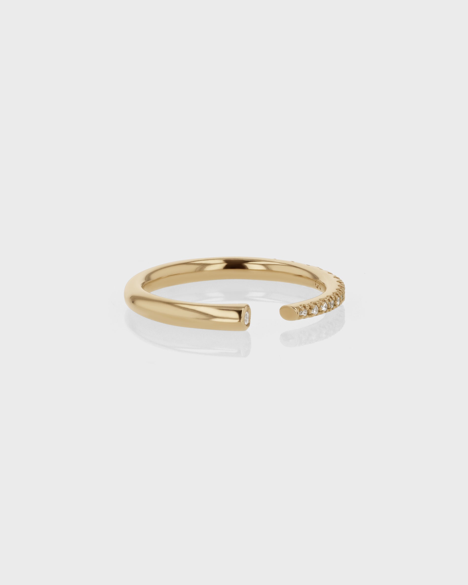 0.15 TCW Round EF-VVS Diamond Open Wedding Band