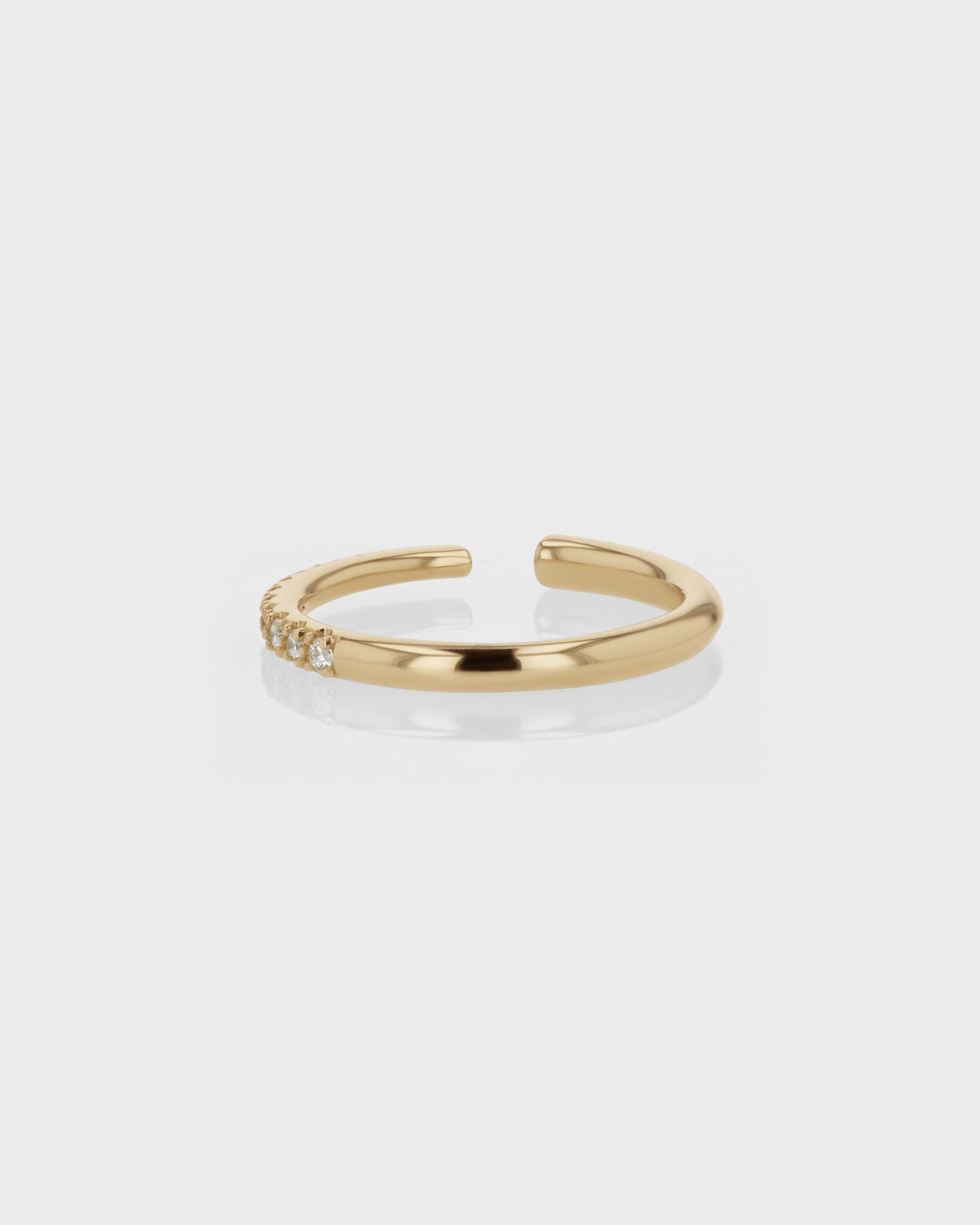 0.140 TCW Round EF-VVS Diamond Open Wedding Band