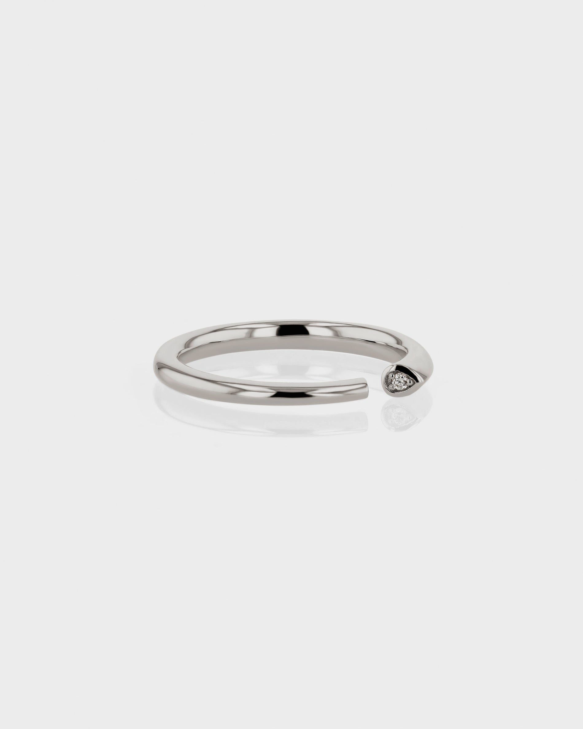 0.040 TCW Round EF-VVS Diamond Open Wedding Band