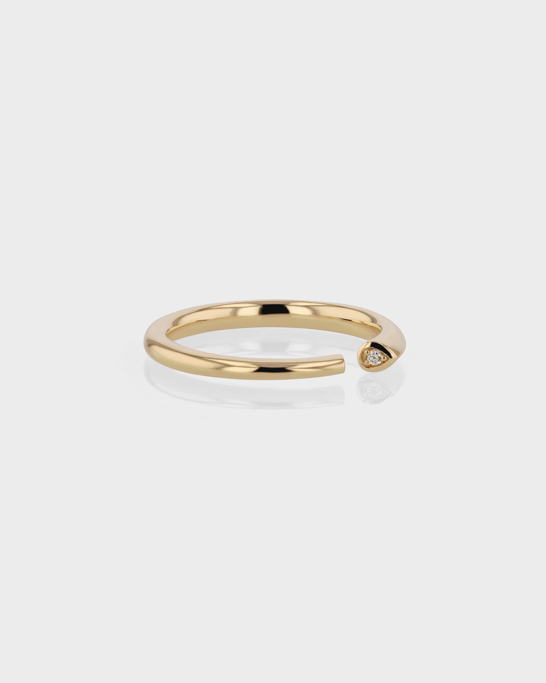0.04 TCW Round EF-VVS Diamond Open Wedding Band