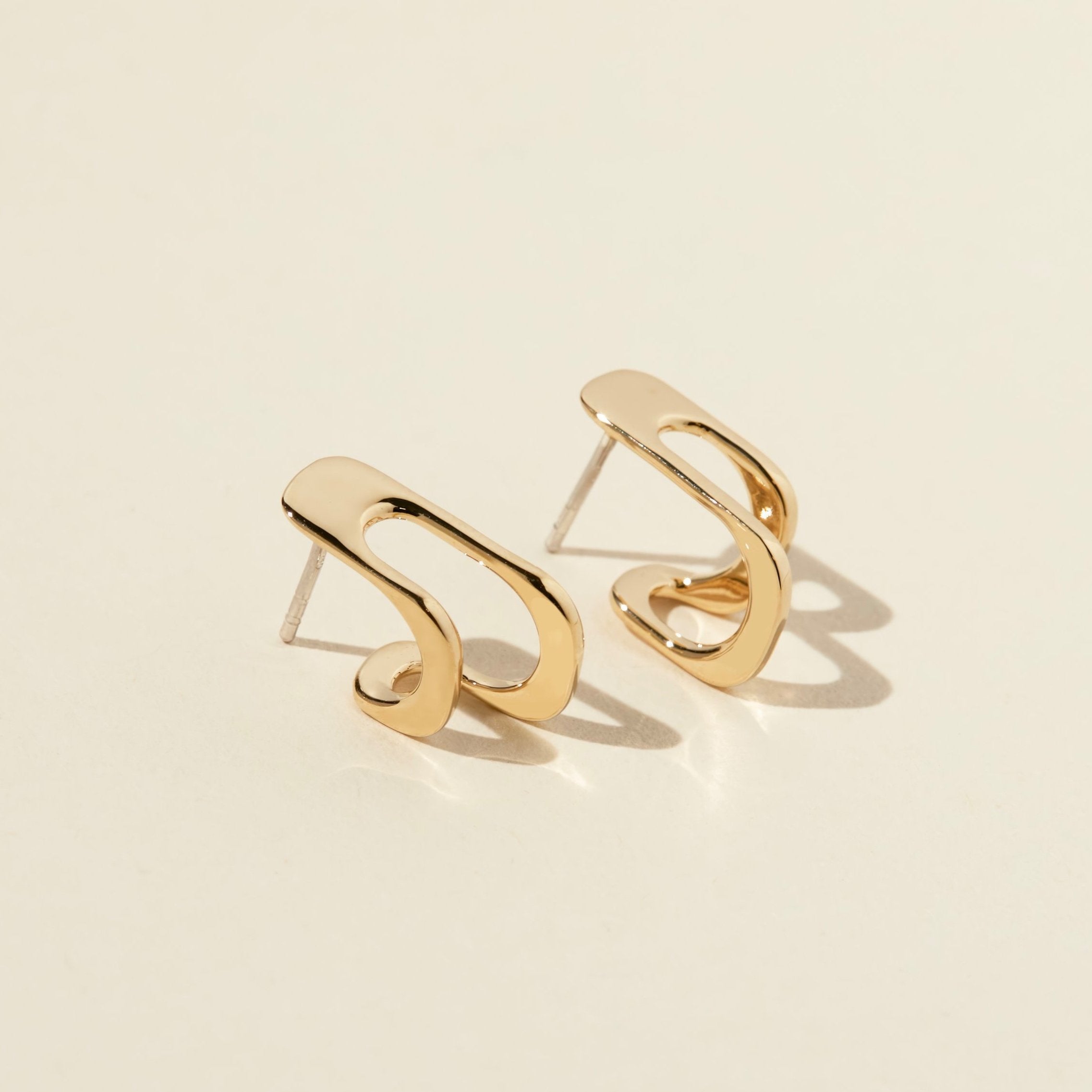 U Shape Party Wear Stud Earrings