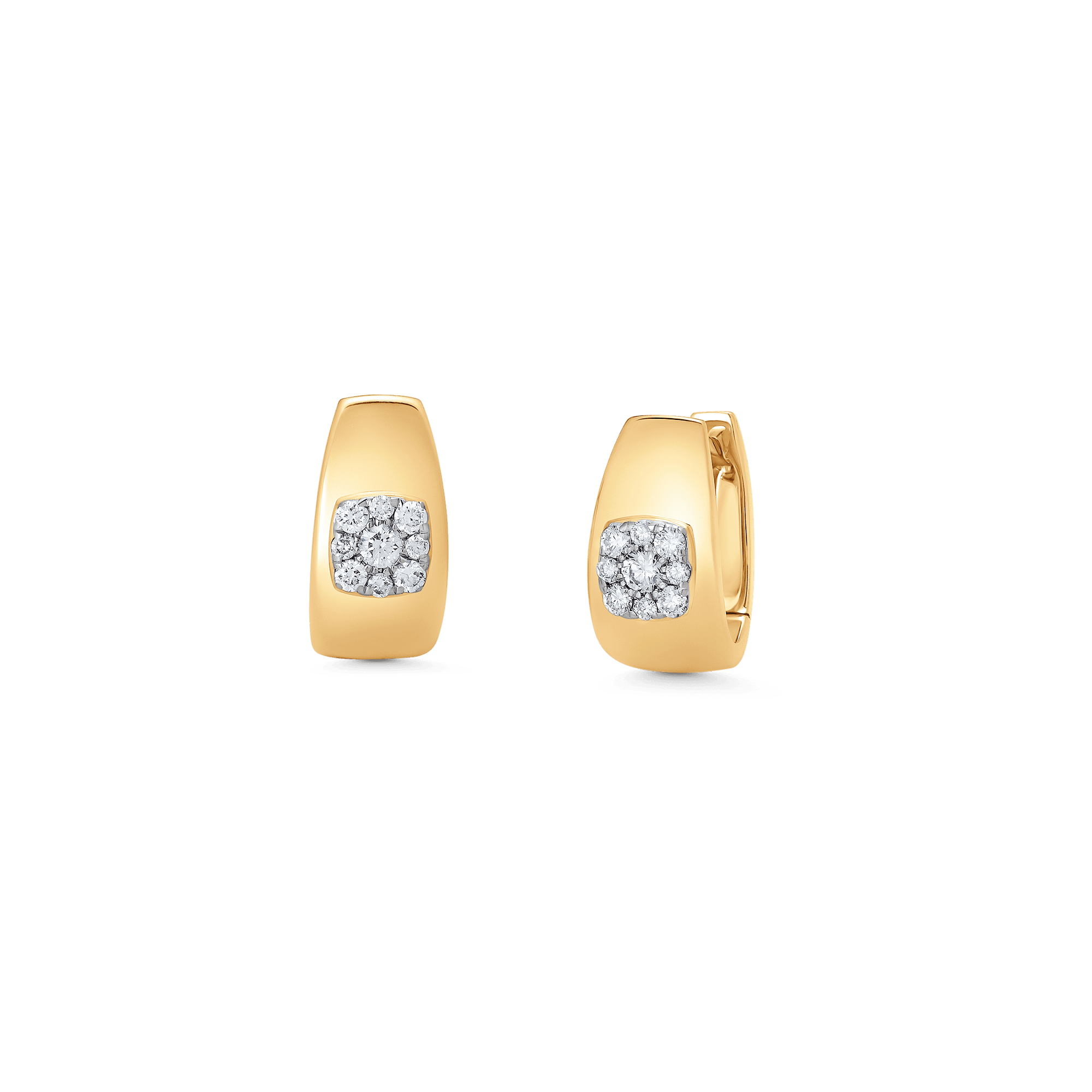0.27 TCW Round Moissanite Diamond Huggie Earrings - Camila Brown