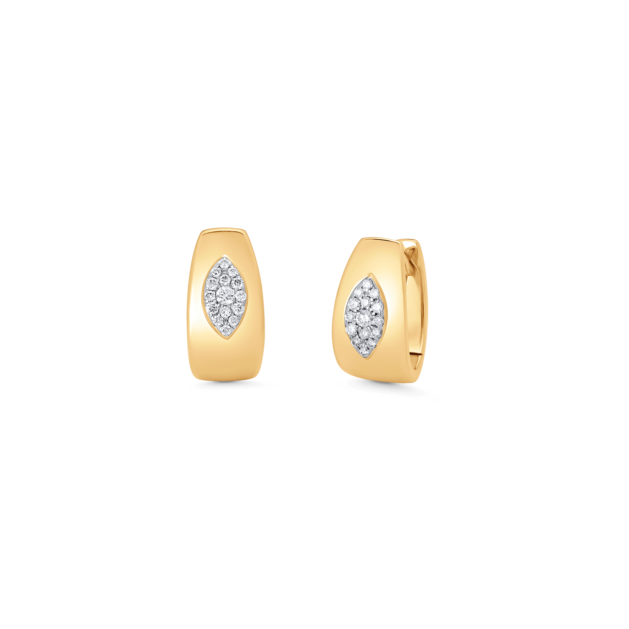 0.16 TCW Round Moissanite Diamond Huggie Earrings - Camila Brown