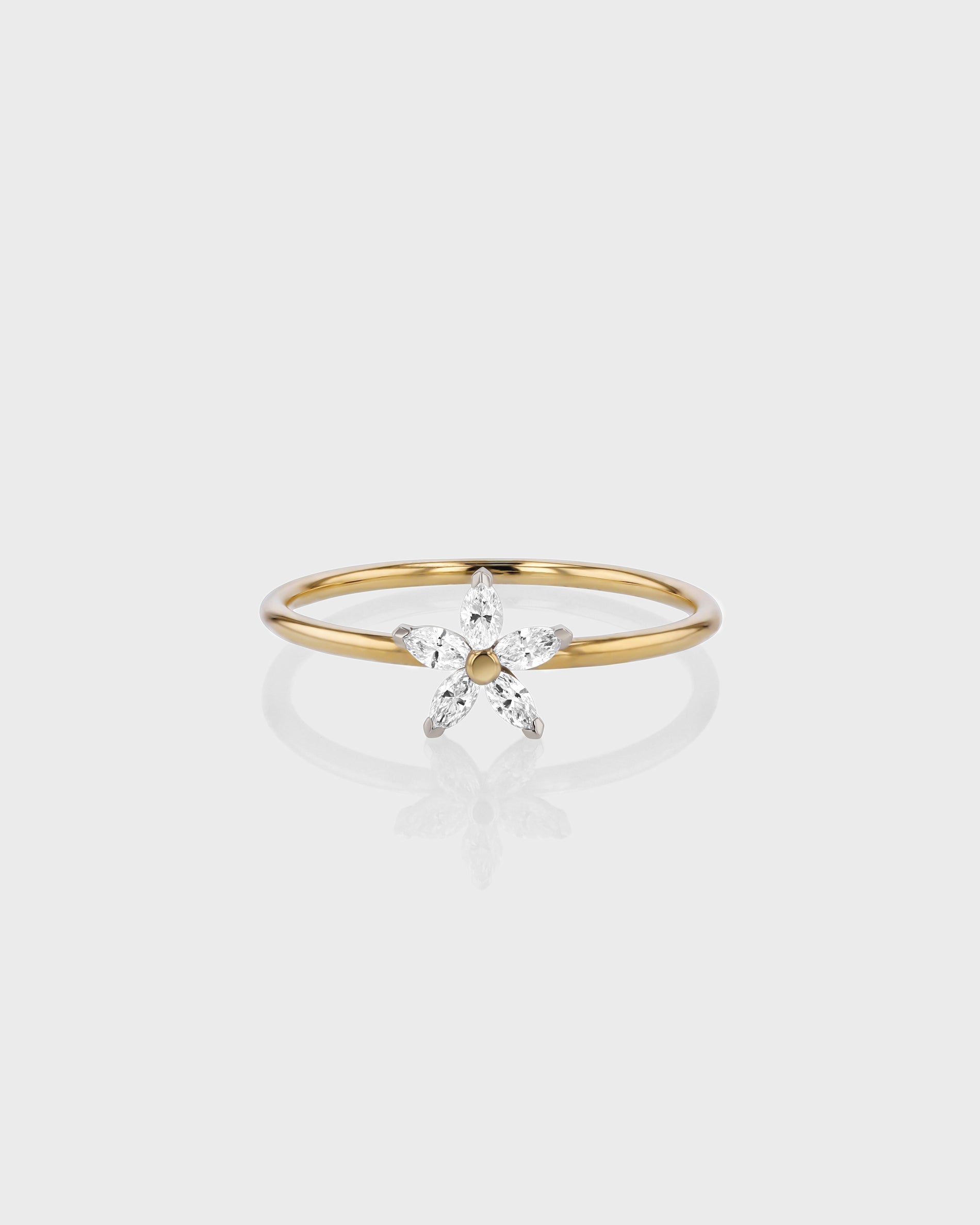 0.45 TCW Marquise CVD Diamond Minimalist Ring