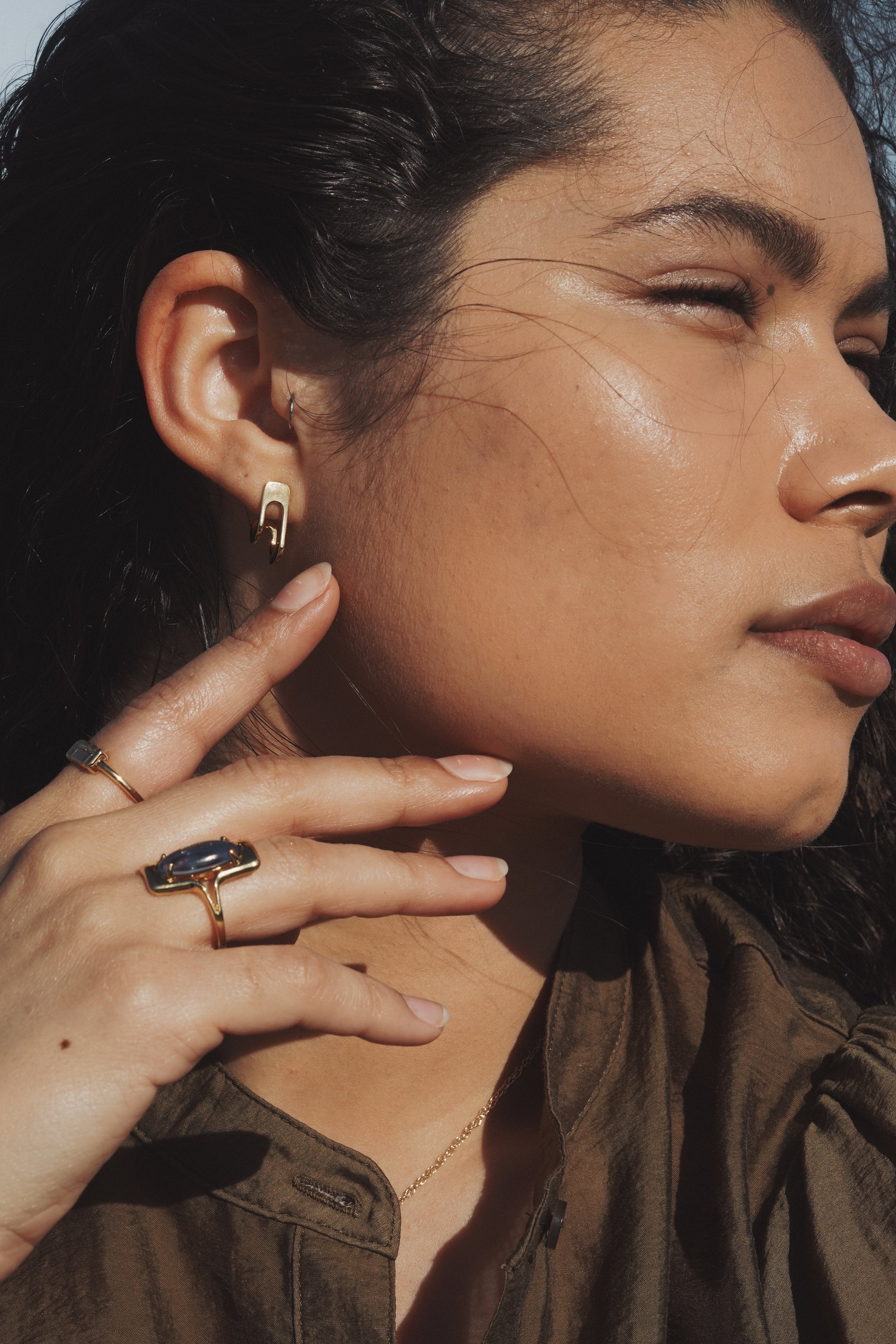 U Shape Party Wear Stud Earrings