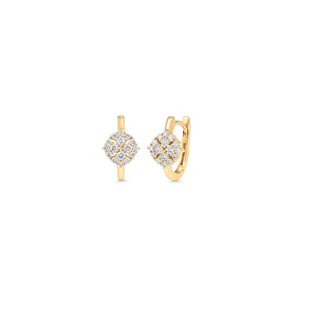 0.42 TCW Round Moissanite Diamond Huggie Earrings - Camila Brown