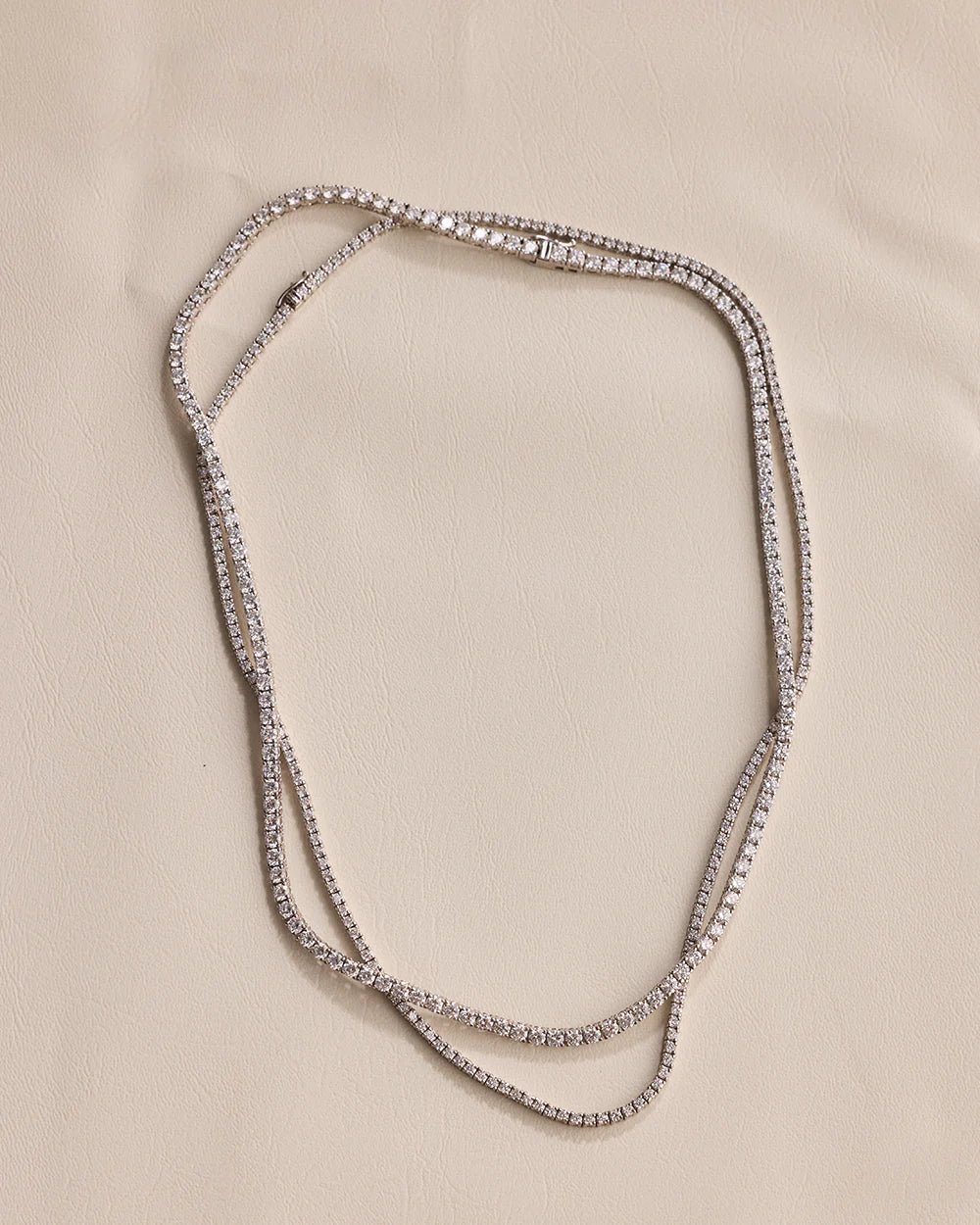 Round Lab Grown Diamond Tennis Necklace