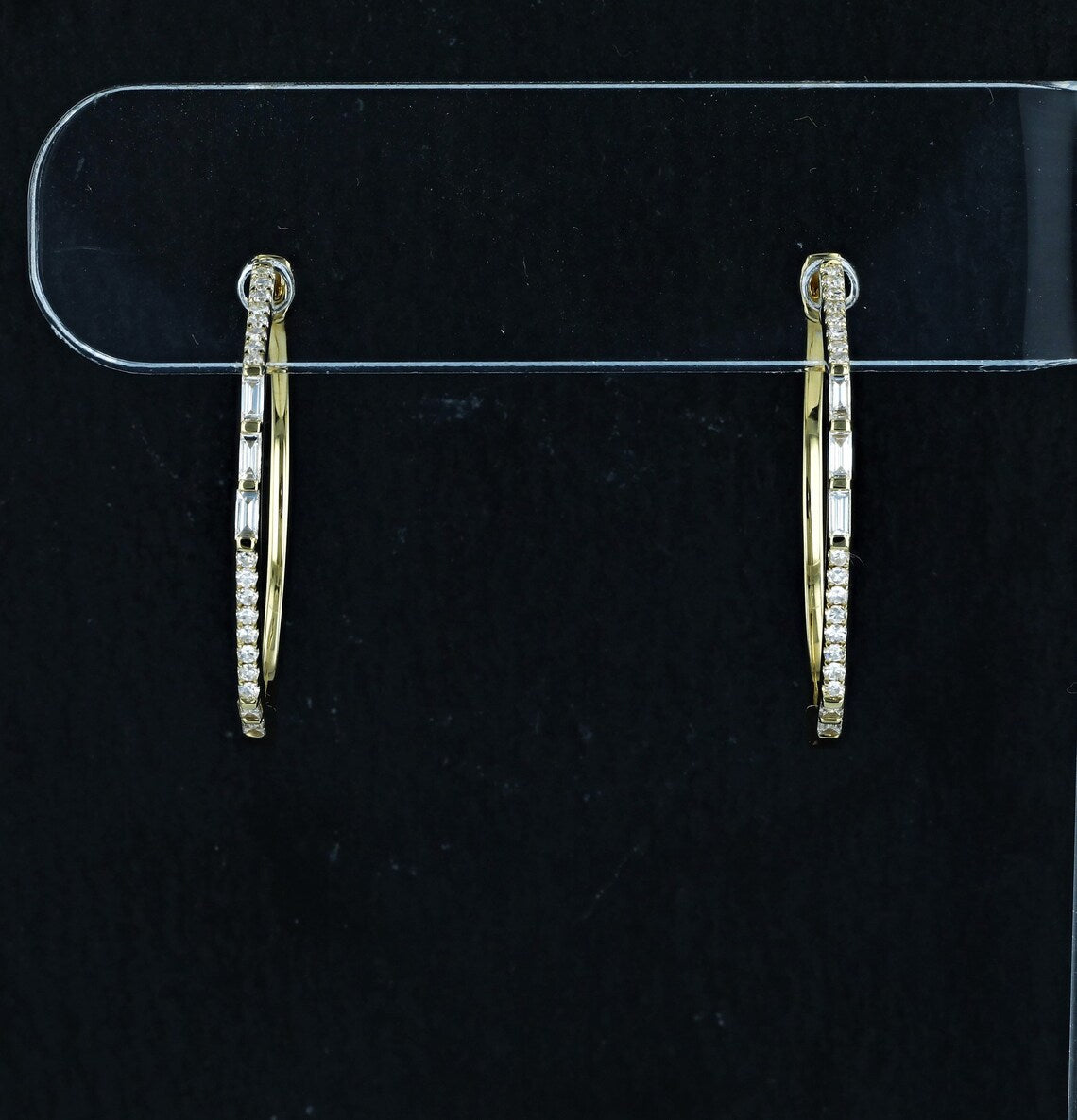 0.40 TCW Round Moissanite Diamond Hoop Earrings - Camila Brown