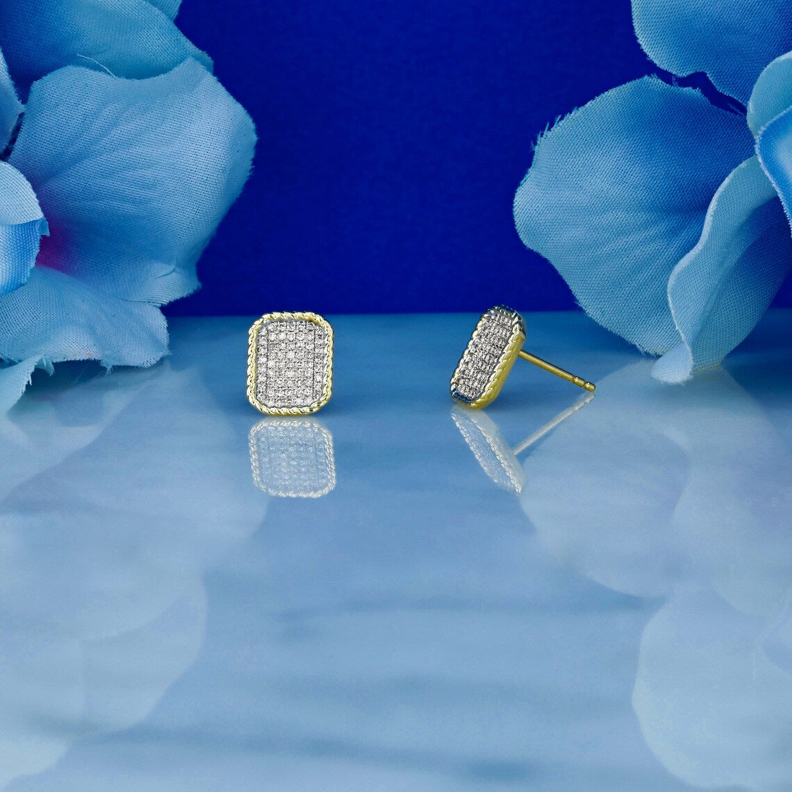 0.37 TCW Round Moissanite Diamond Stud Earrings - Camila Brown