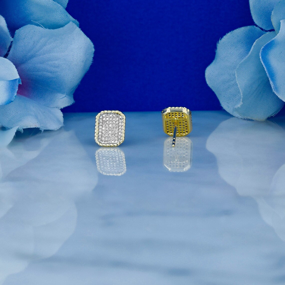 0.37 TCW Round Moissanite Diamond Stud Earrings - Camila Brown