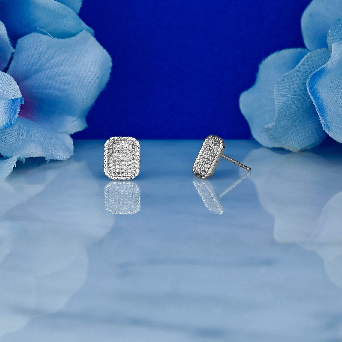 0.37 TCW Round Moissanite Diamond Stud Earrings - Camila Brown