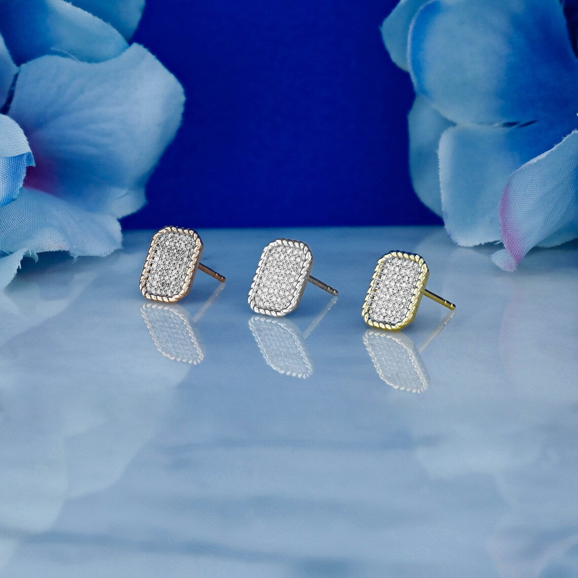 0.37 TCW Round Moissanite Diamond Stud Earrings - Camila Brown