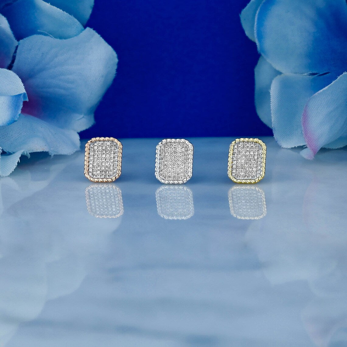 0.37 TCW Round Moissanite Diamond Stud Earrings - Camila Brown