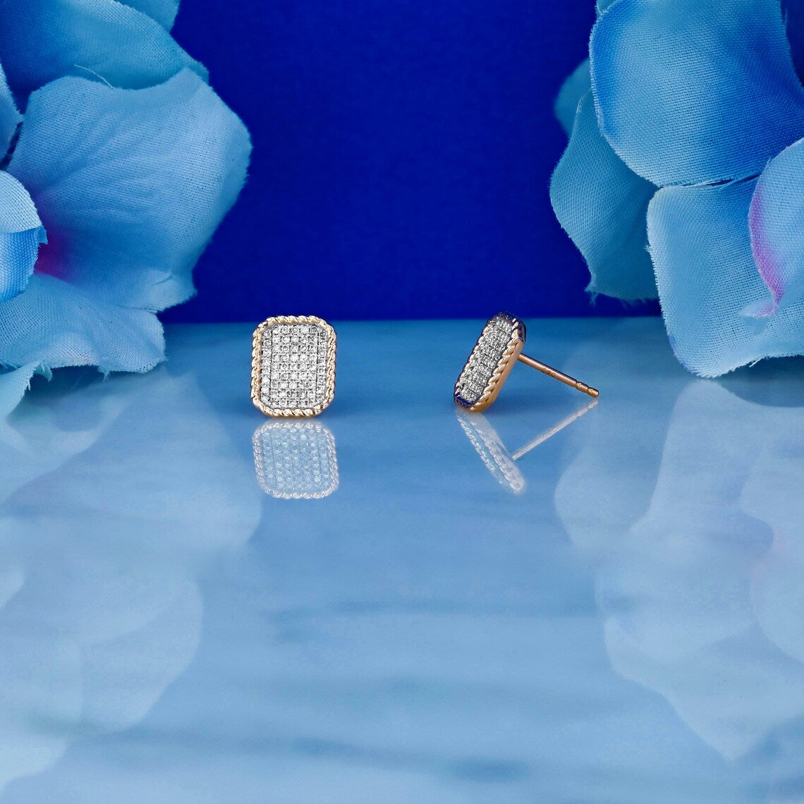 0.37 TCW Round Moissanite Diamond Stud Earrings - Camila Brown