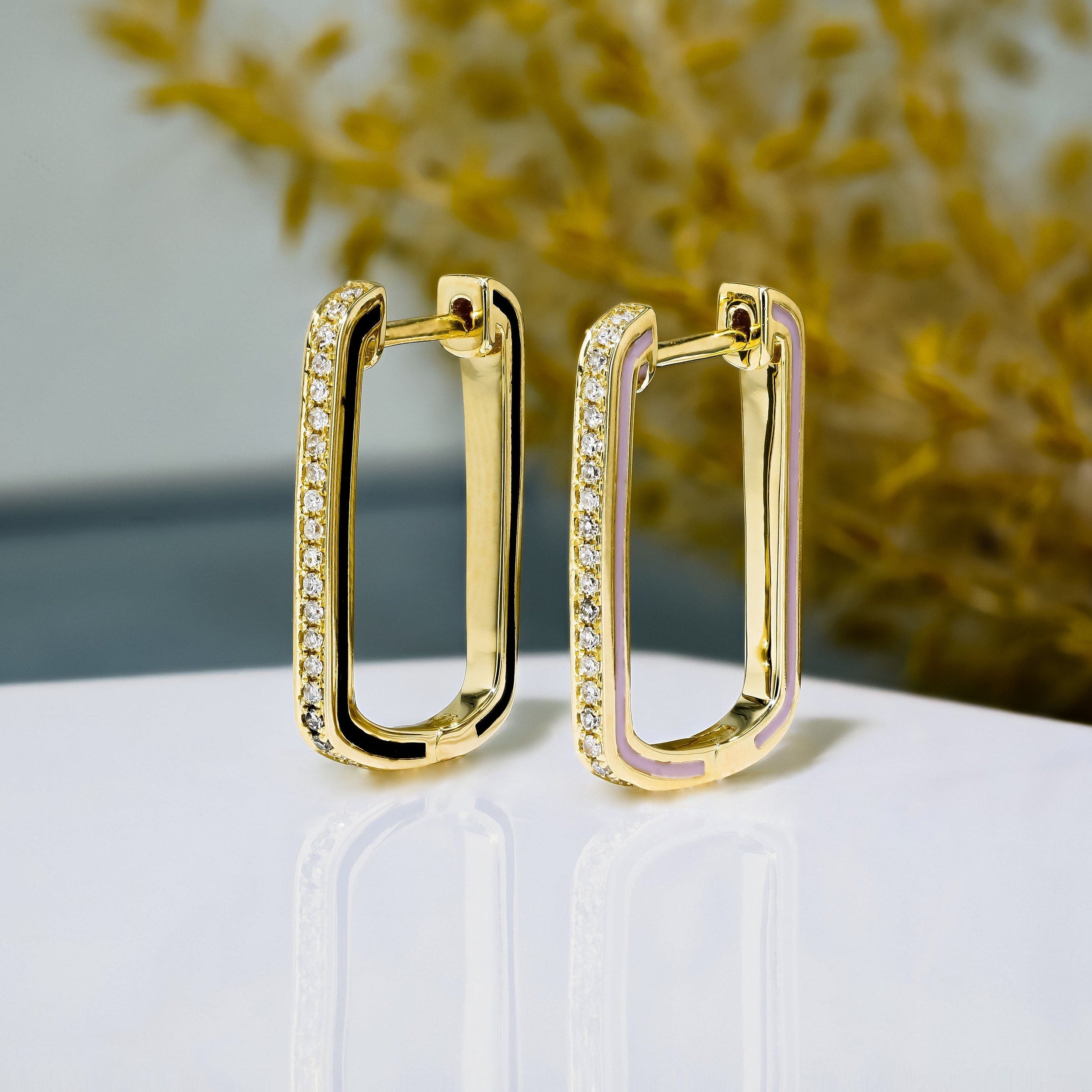 0.15 TCW Round Moissanite Diamond Hoop Earrings - Camila Brown
