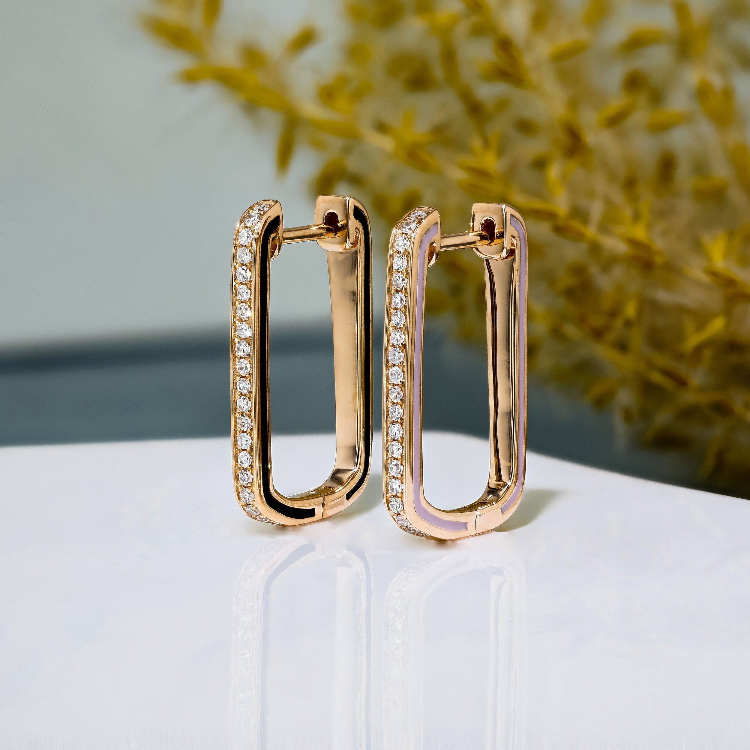 0.15 TCW Round Moissanite Diamond Hoop Earrings - Camila Brown