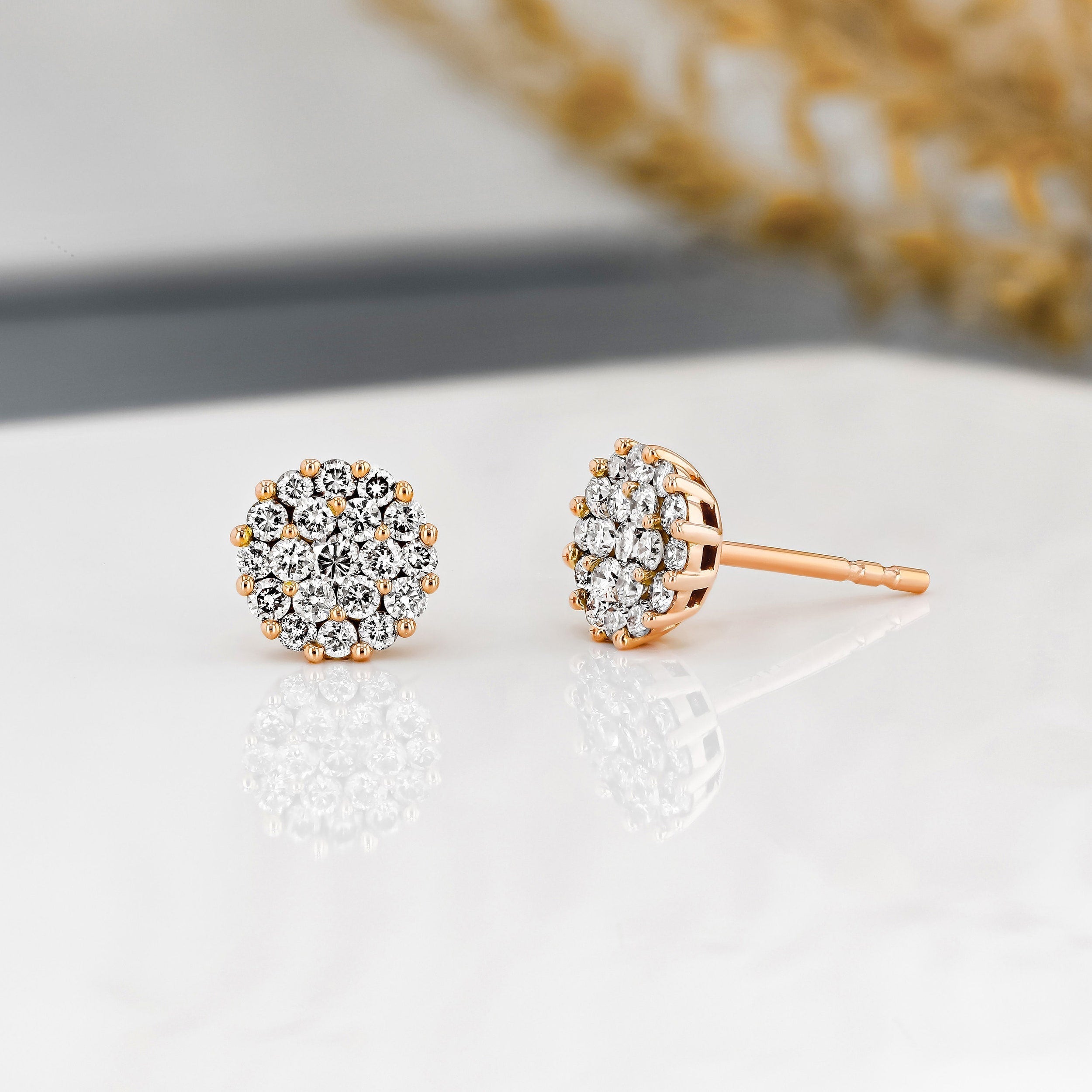 0.50 TCW Round Moissanite Diamond Stud Earrings - Camila Brown