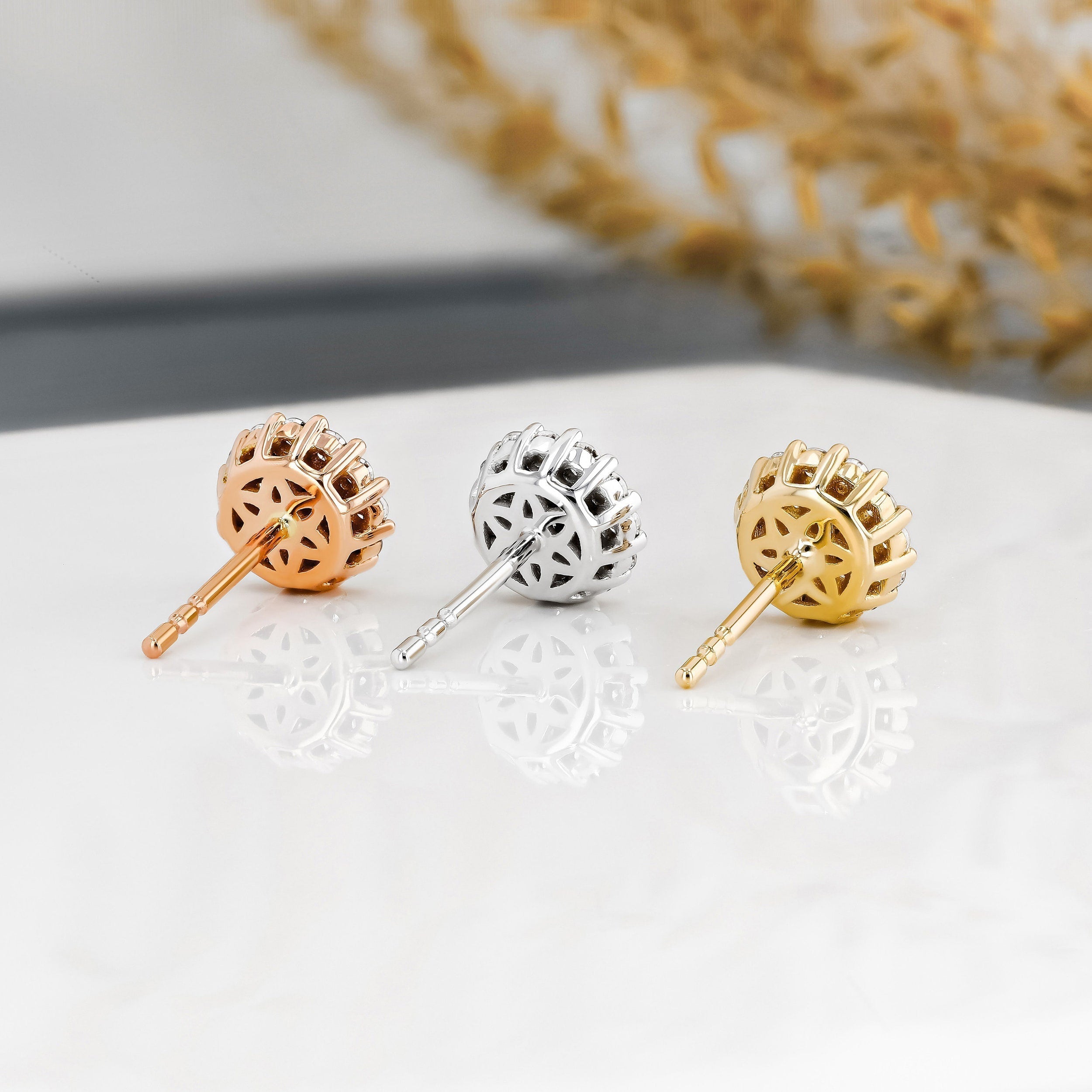 0.50 TCW Round Moissanite Diamond Stud Earrings - Camila Brown