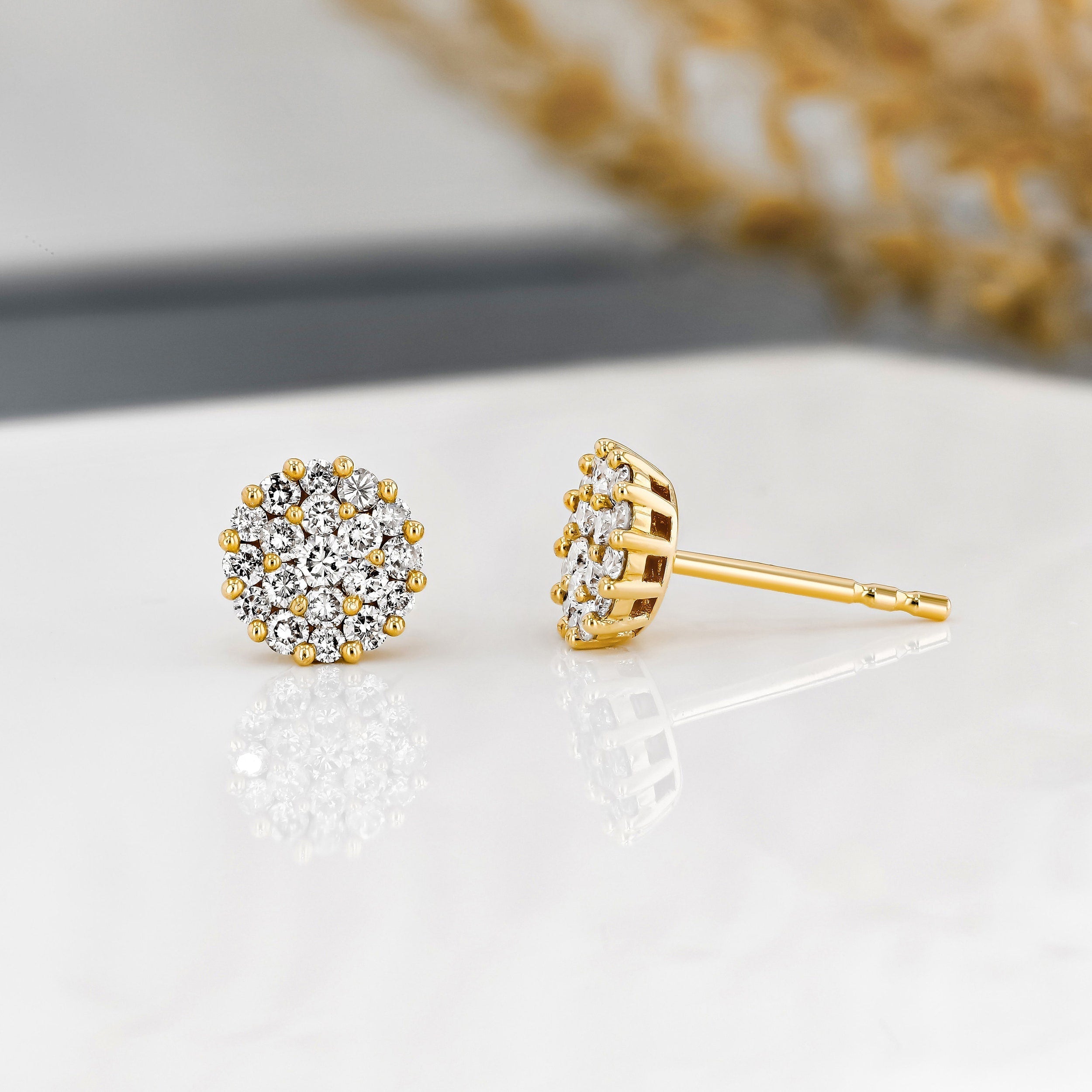 0.50 TCW Round Moissanite Diamond Stud Earrings - Camila Brown