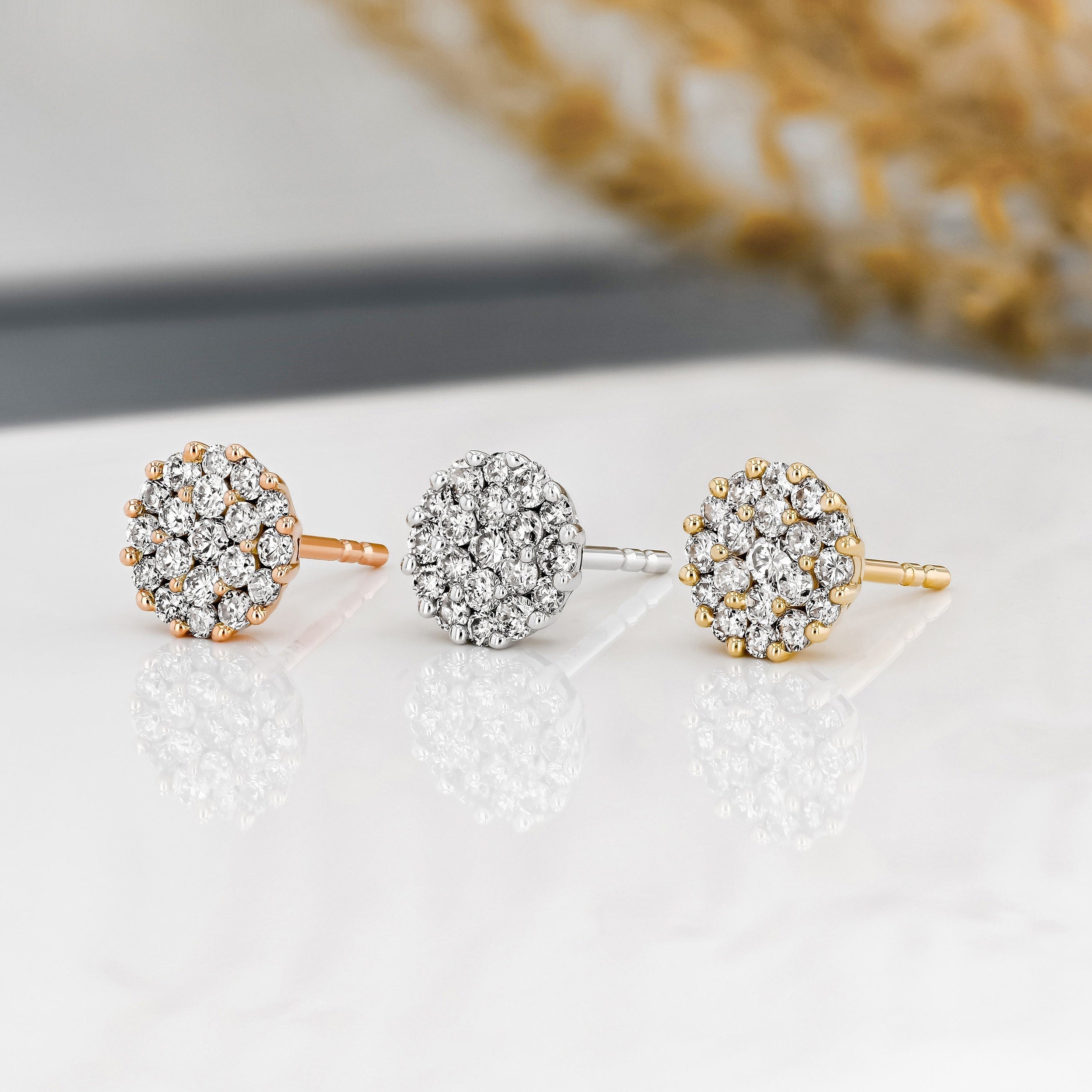 0.50 TCW Round Moissanite Diamond Stud Earrings - Camila Brown