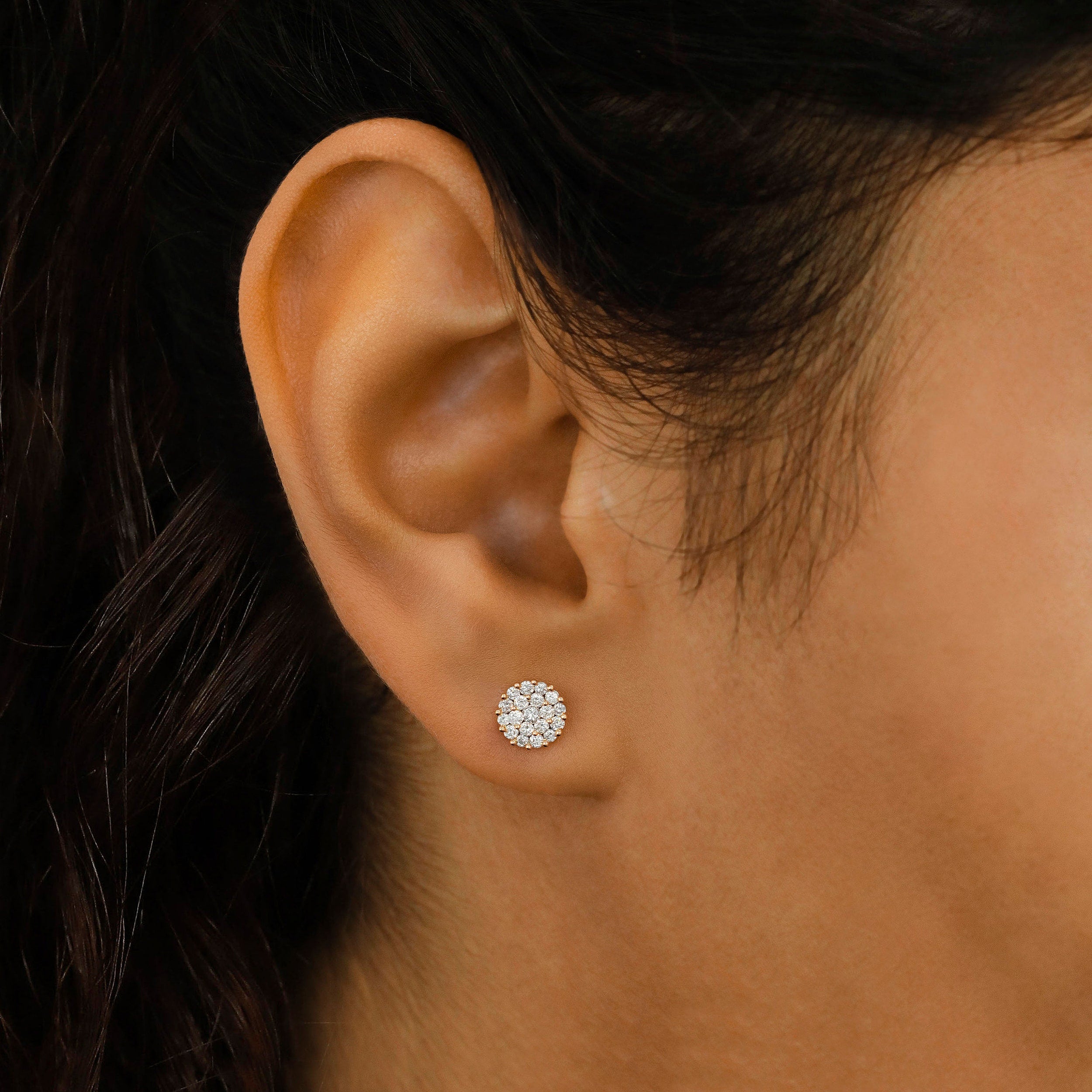 0.50 TCW Round Moissanite Diamond Stud Earrings - Camila Brown