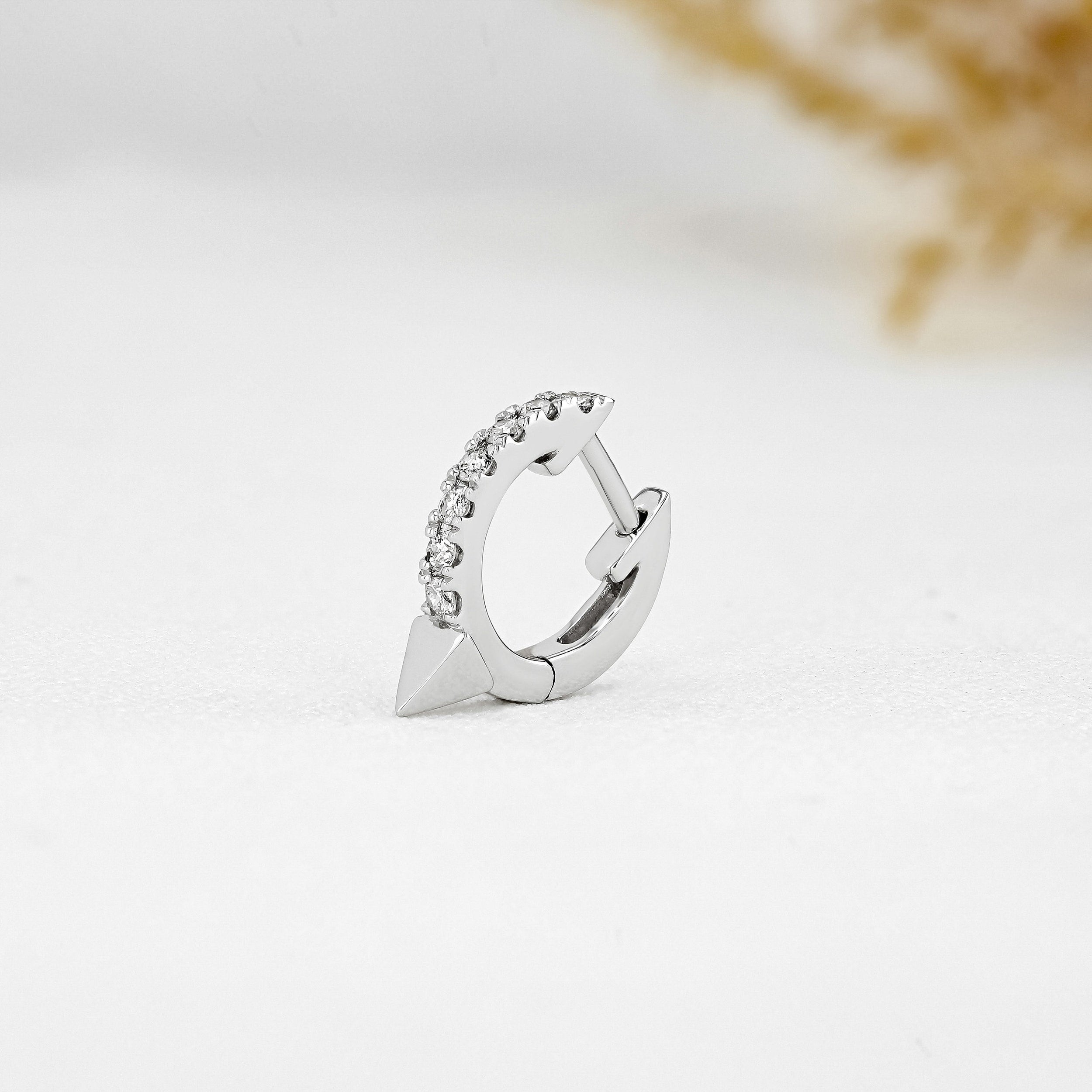 0.26 TCW Round Moissanite Diamond Huggie Hoop Earrings - Camila Brown