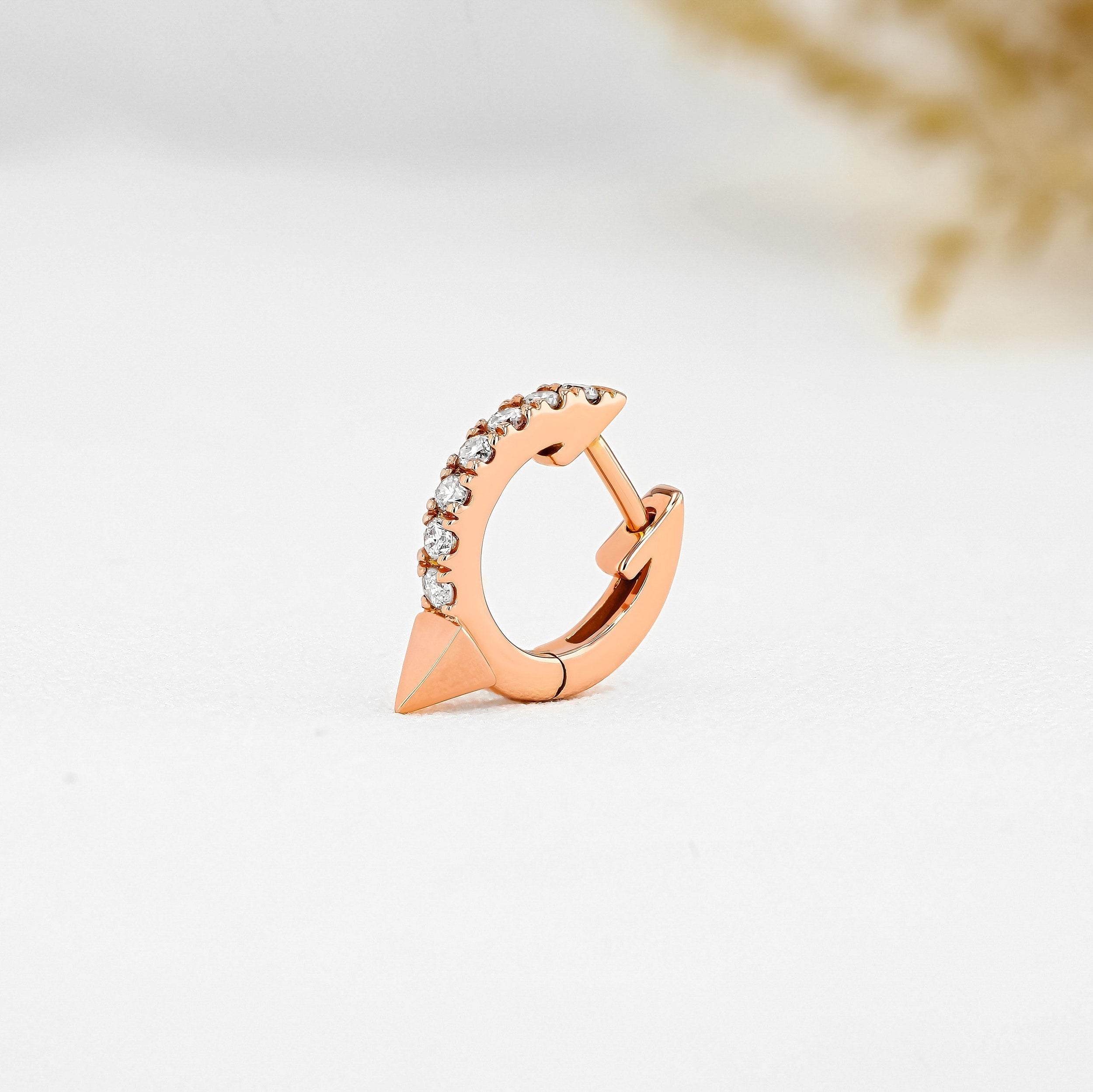 0.26 TCW Round Moissanite Diamond Huggie Hoop Earrings - Camila Brown