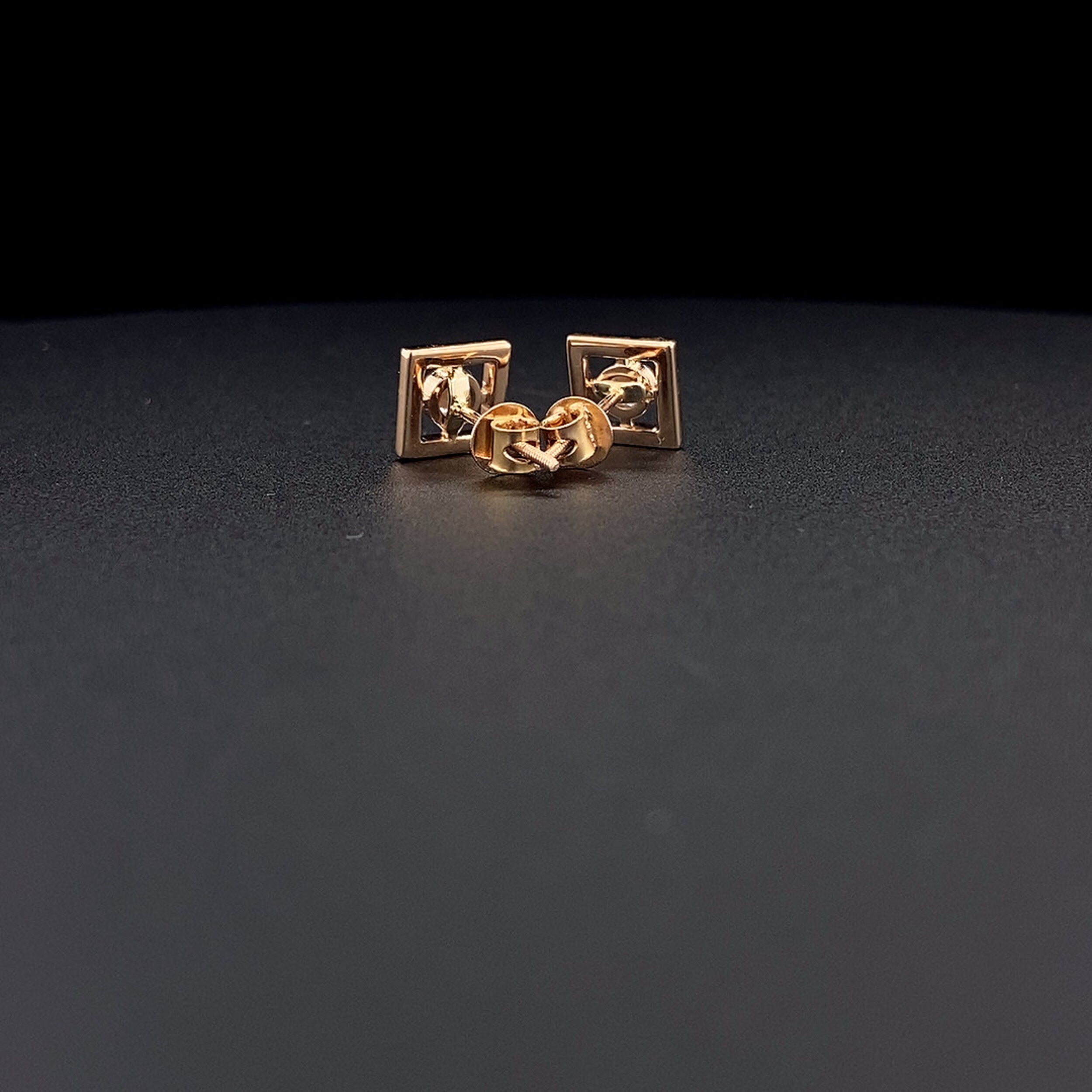 0.40 TCW Round Moissanite Diamond Bezel Stud Earrings - Camila Brown