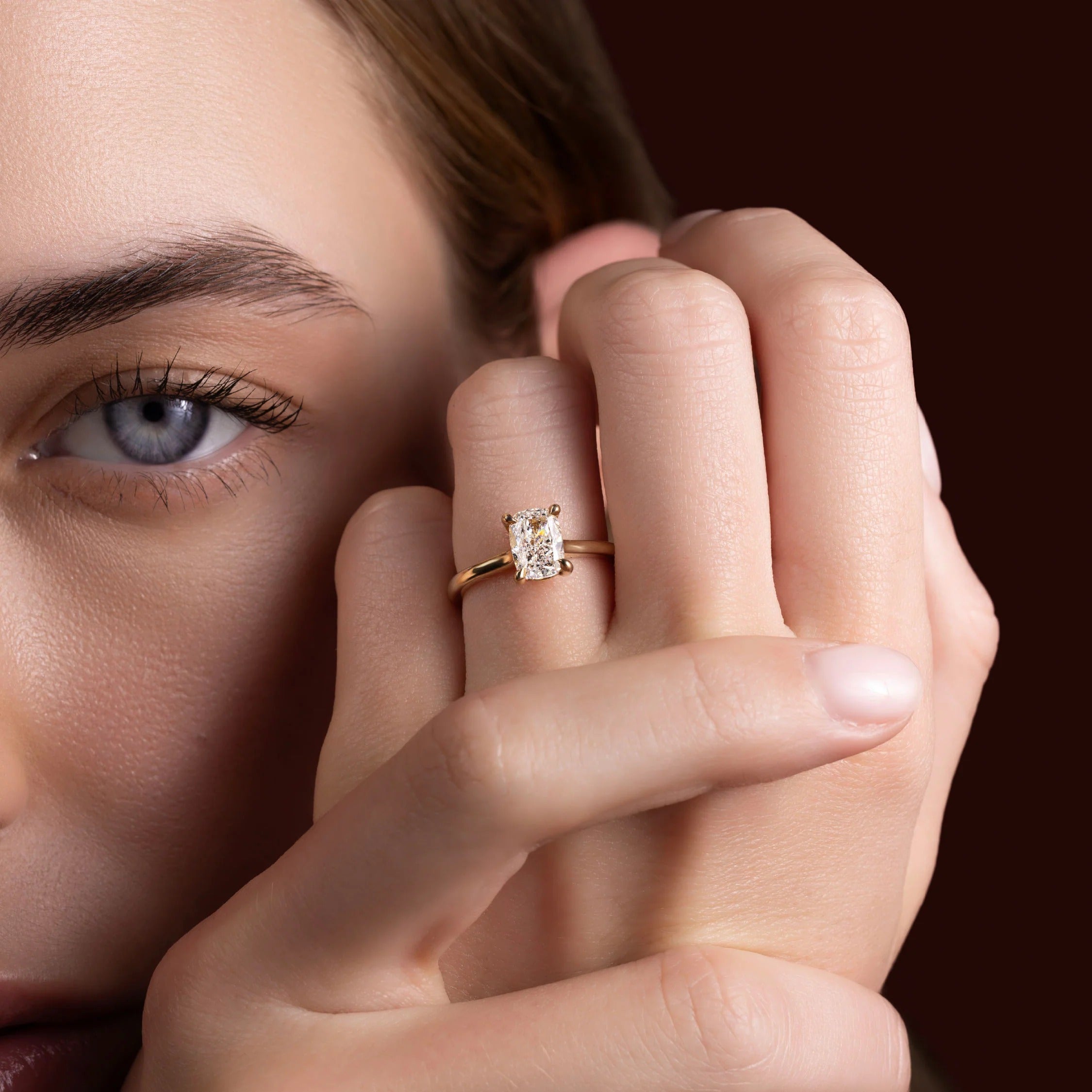 2.5 - 3.5 CT Elongated Cushion Lab Grown Diamond Solitaire Engagement Ring