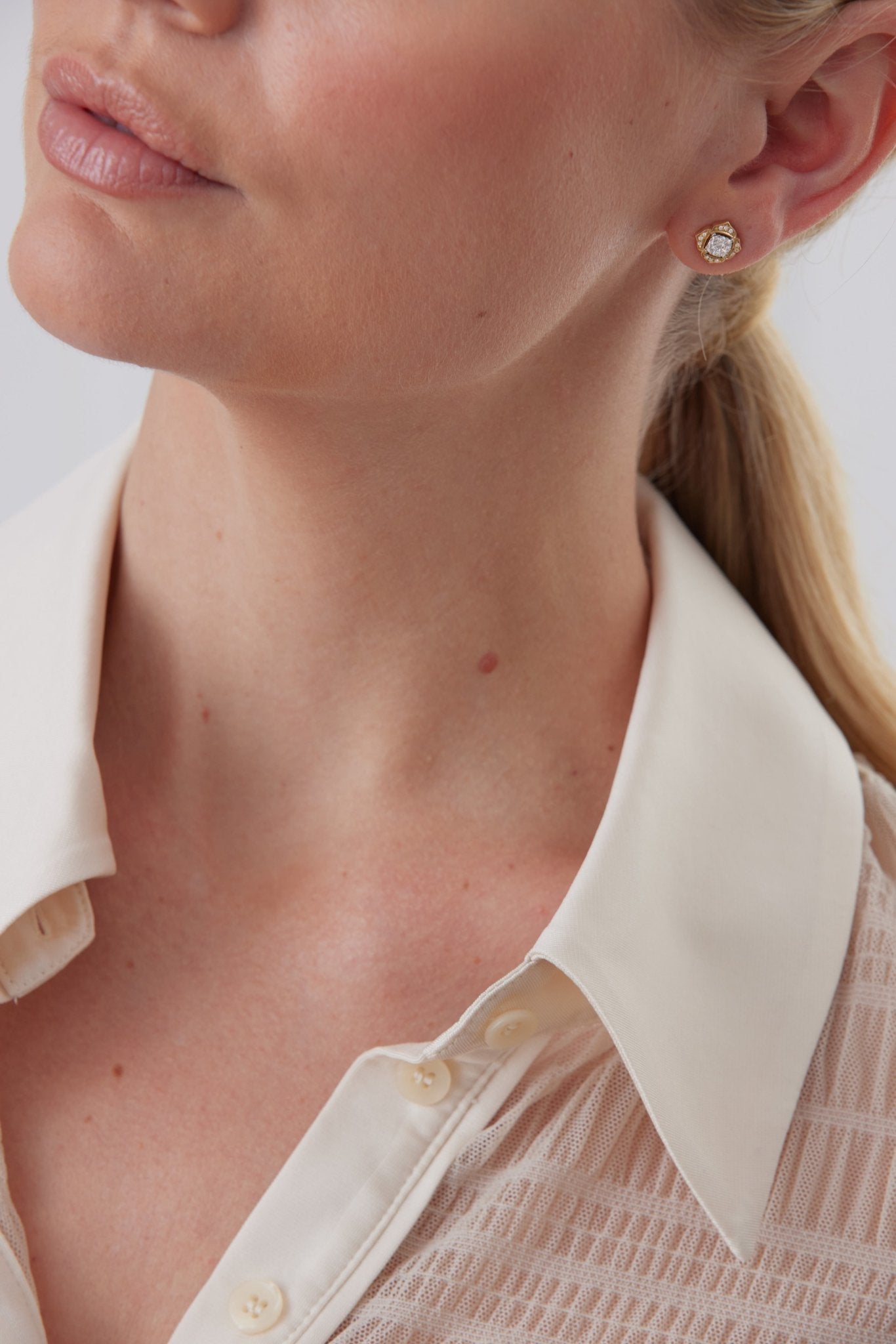 0.35 TCW Round Moissanite Diamond Stud Earrings - Camila Brown